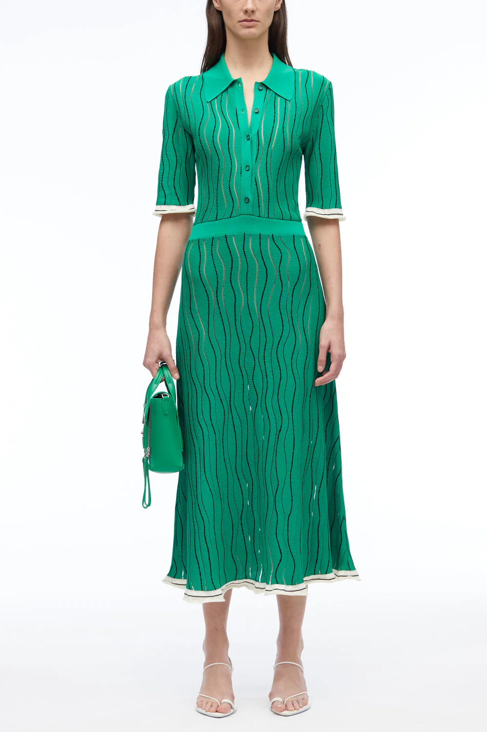 Art Nouveau Jacquard Polo Dress - Image 6