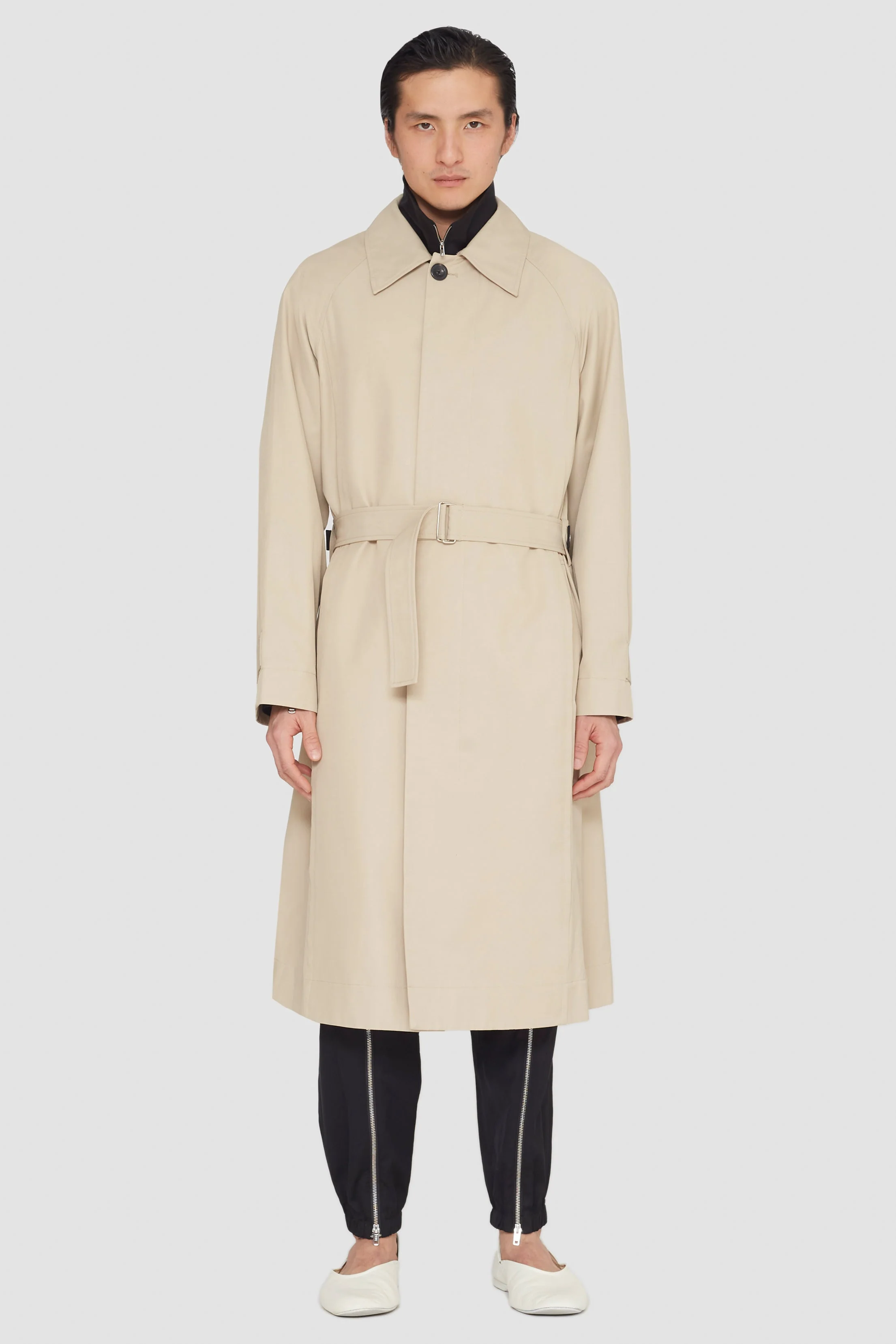 Mid-Length Belted Trench Coat - Image 2