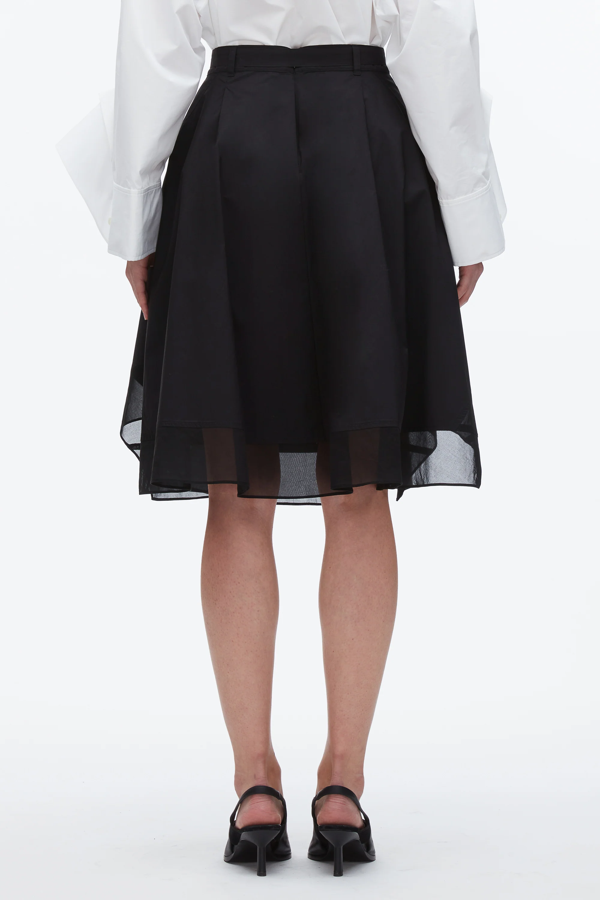 Belted Flounce Skirt with Chiffon Combo - Image 11