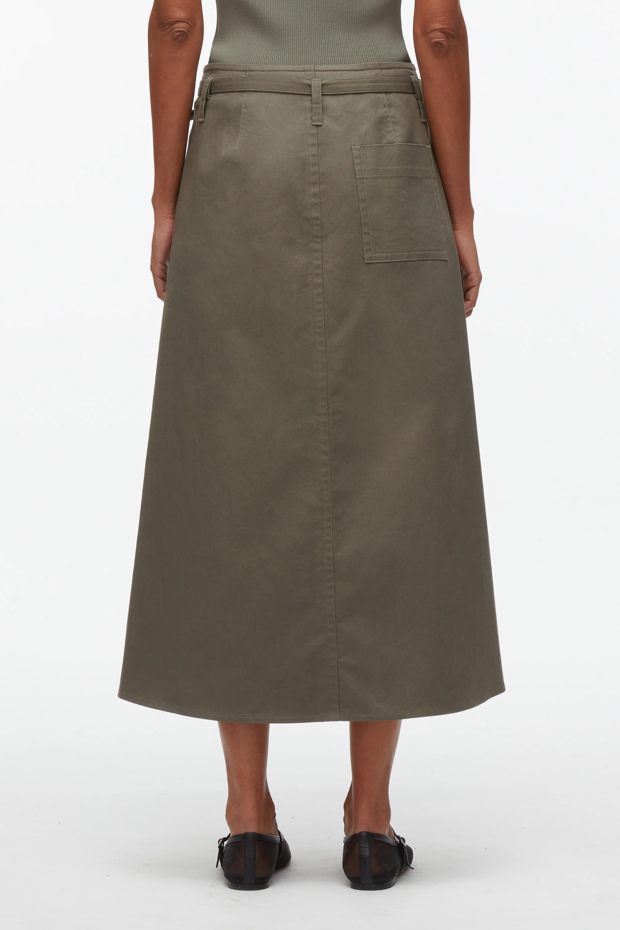 Buttoned Side Utility Skirt - Image 9