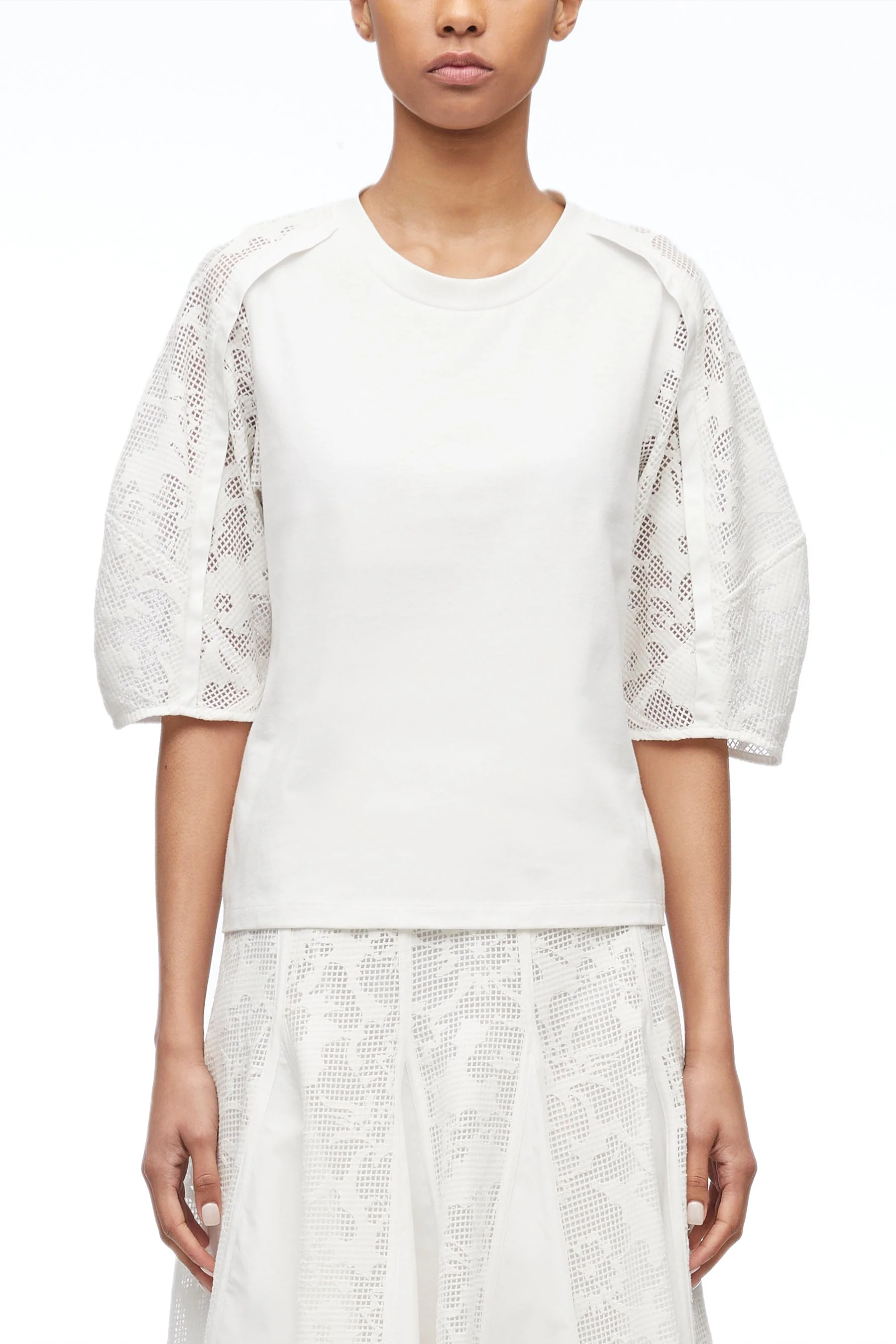 Bonded Lace Combo T-Shirt - Image 2