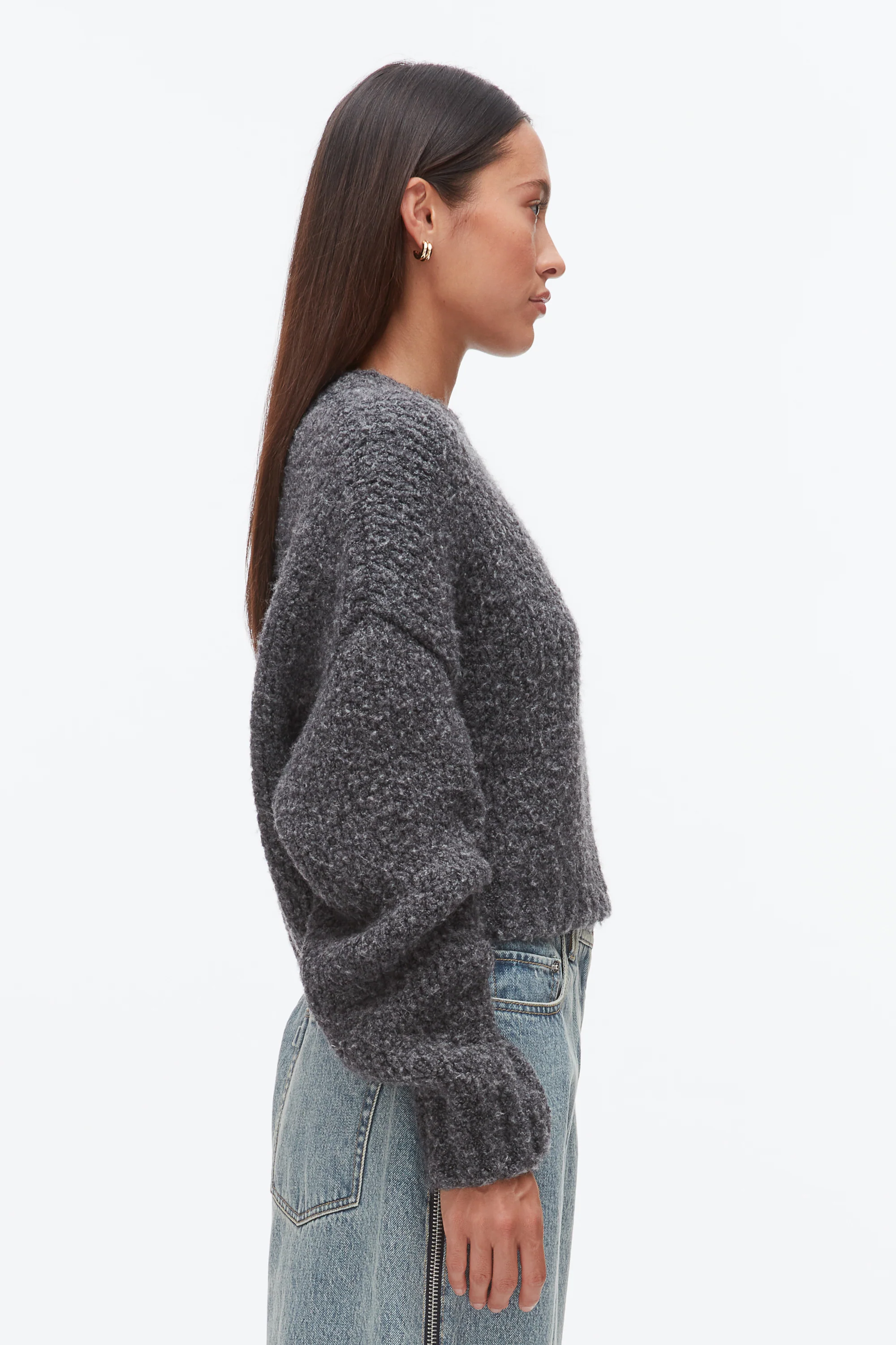 Boucle Zipper Crewneck - Image 5