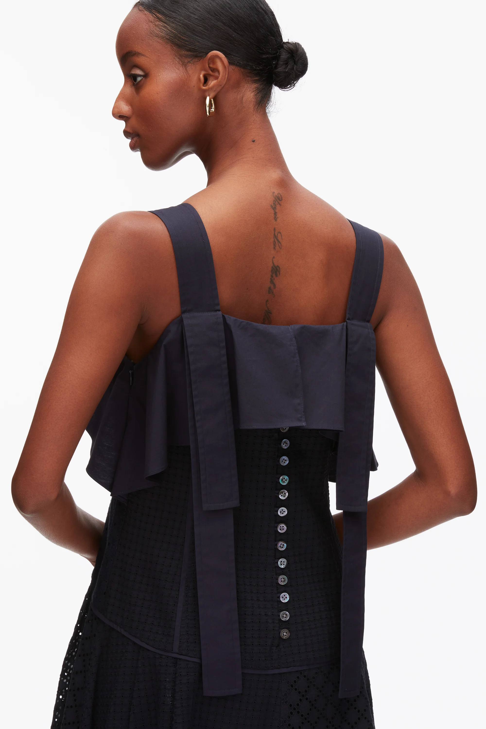 Broderie Anglaise Patchwork Cascade Midi Dress - Image 14