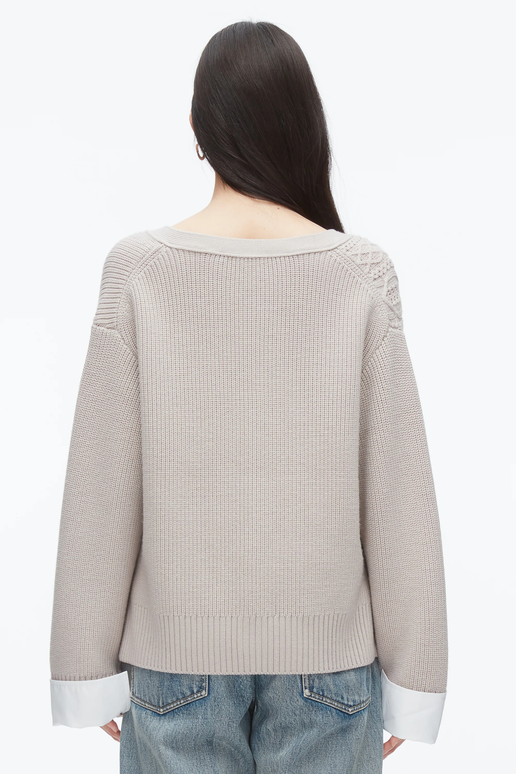 Cable Mix Boyfriend Cardigan - Image 5