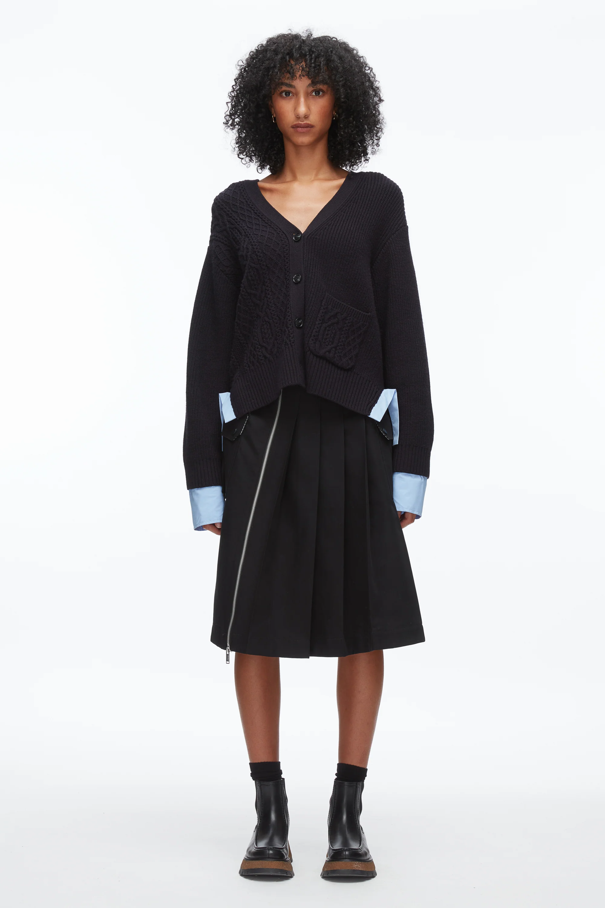 Cable Mix Boyfriend Cardigan - Image 8