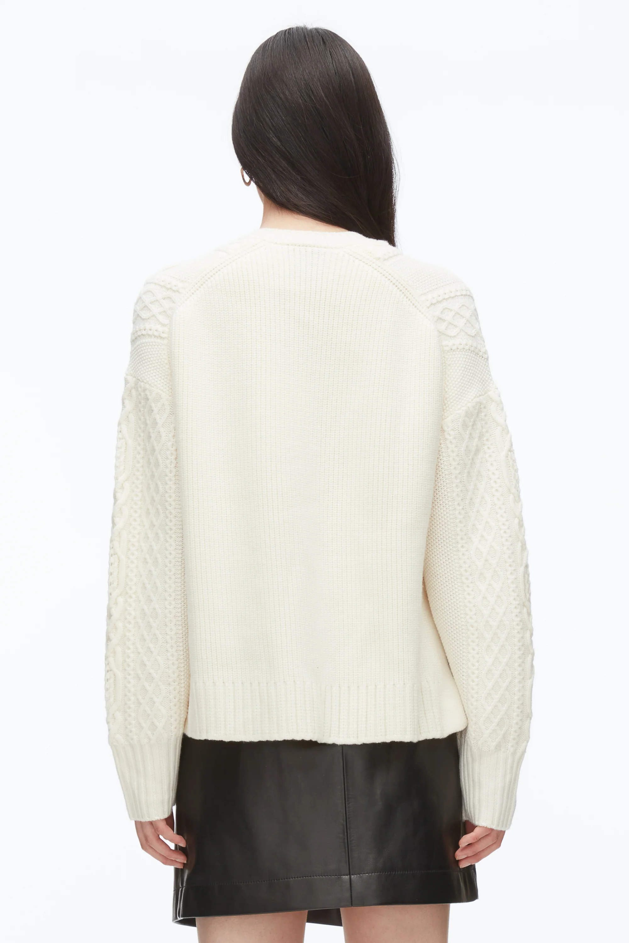 Cable Mix Double Layer Crewneck - Image 11