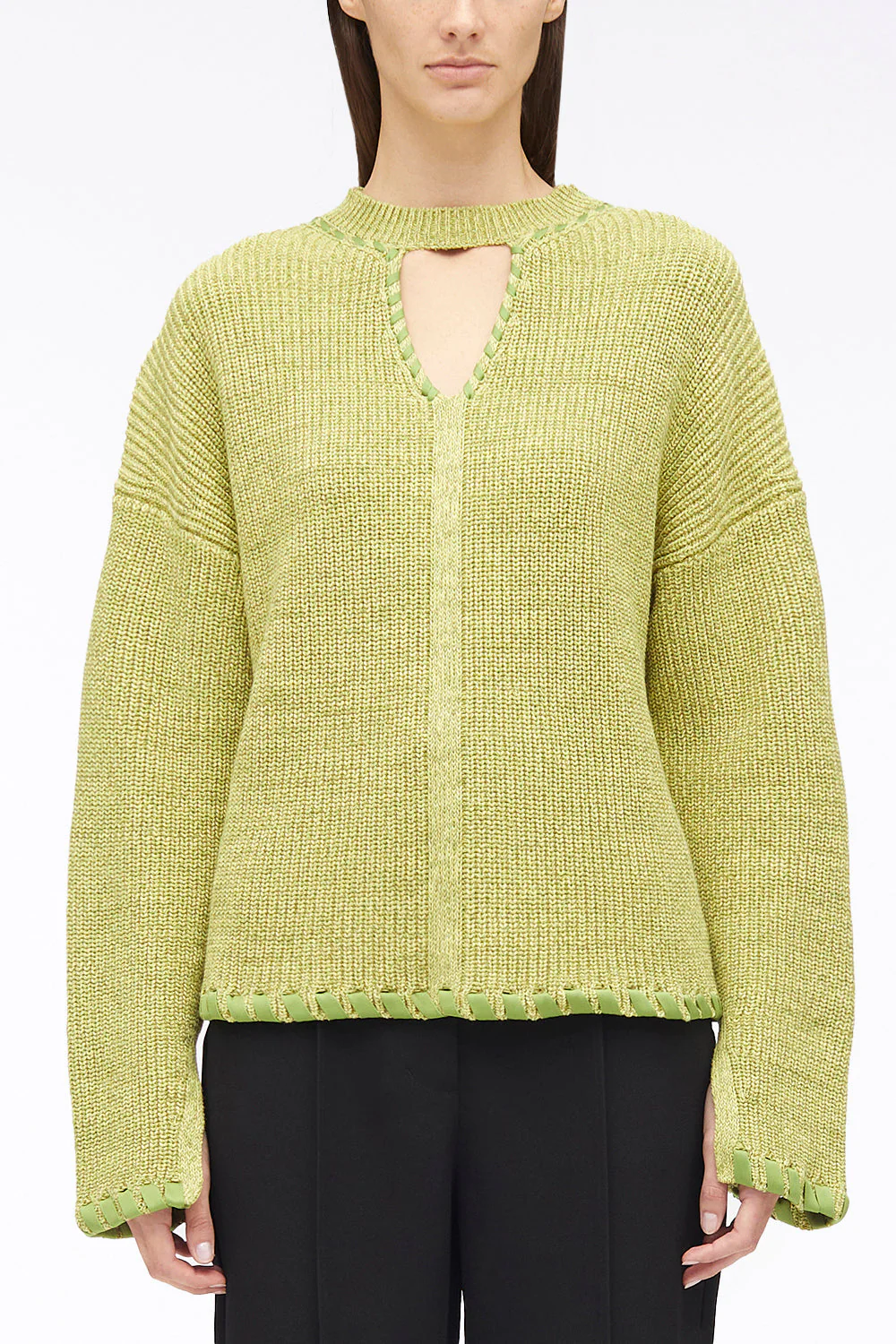 Ribbed V-Neck Jumper - Image 2