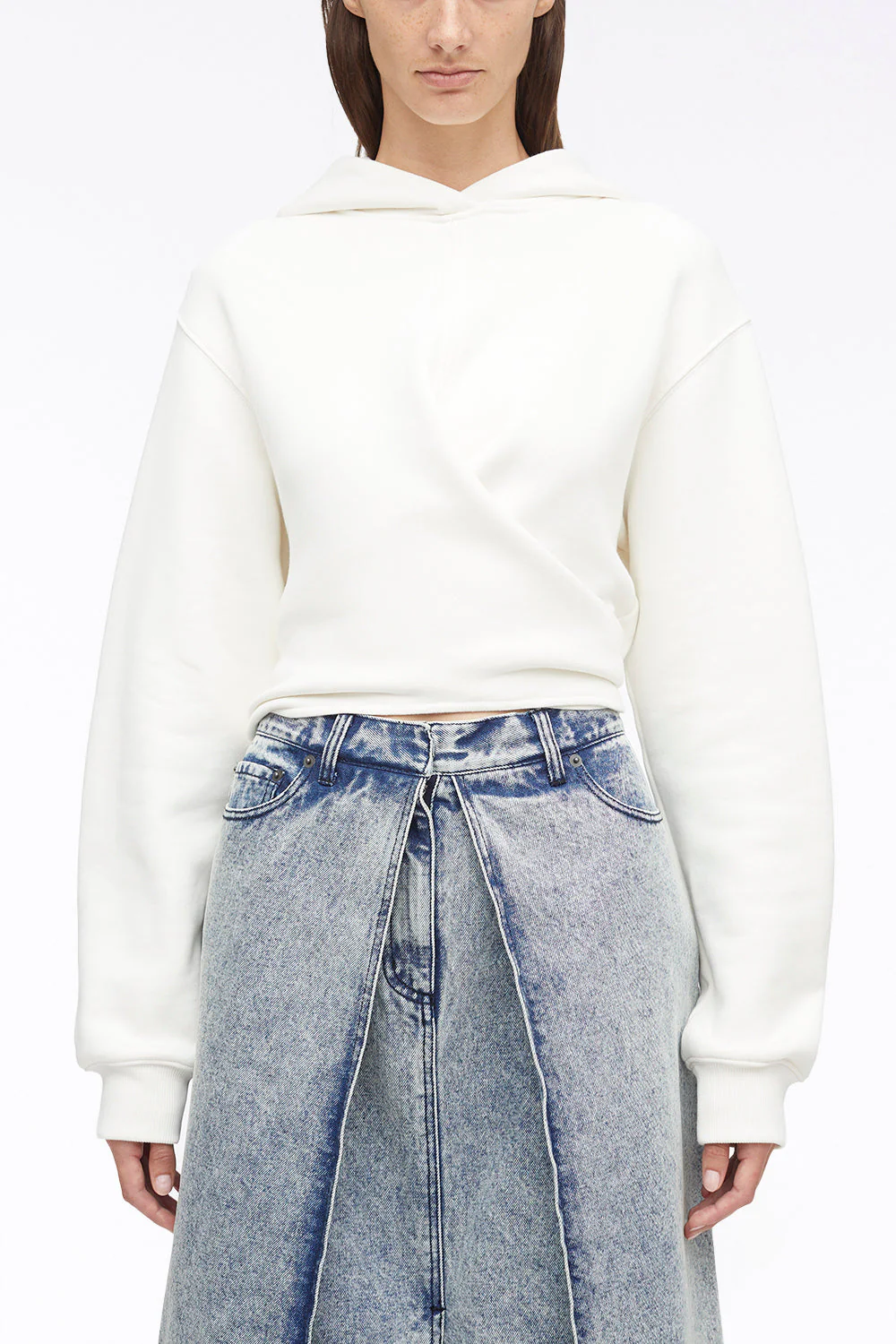 Compact French Terry Front Wrap Hoodie - Image 2