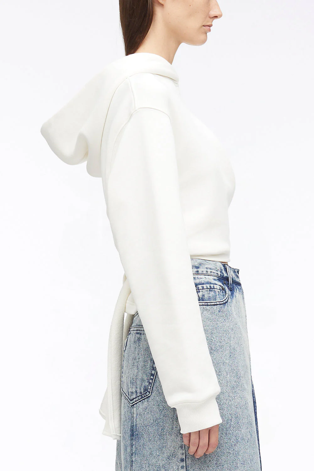 Compact French Terry Front Wrap Hoodie - Image 3