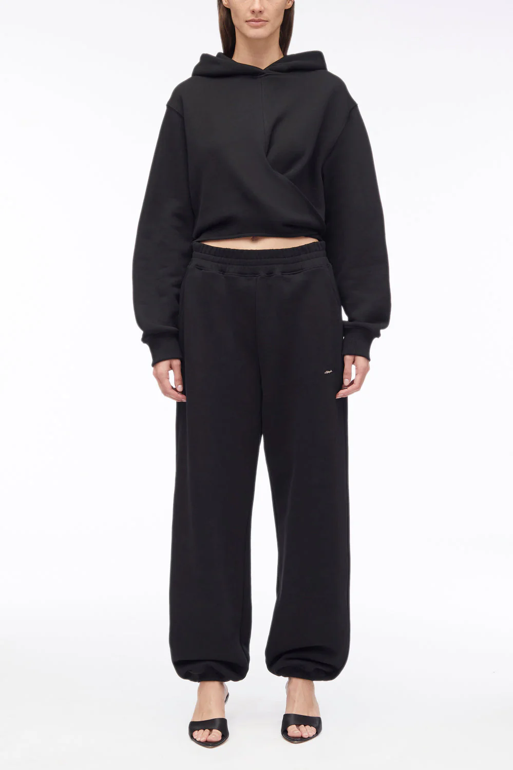 Compact French Terry Front Wrap Hoodie - Image 5
