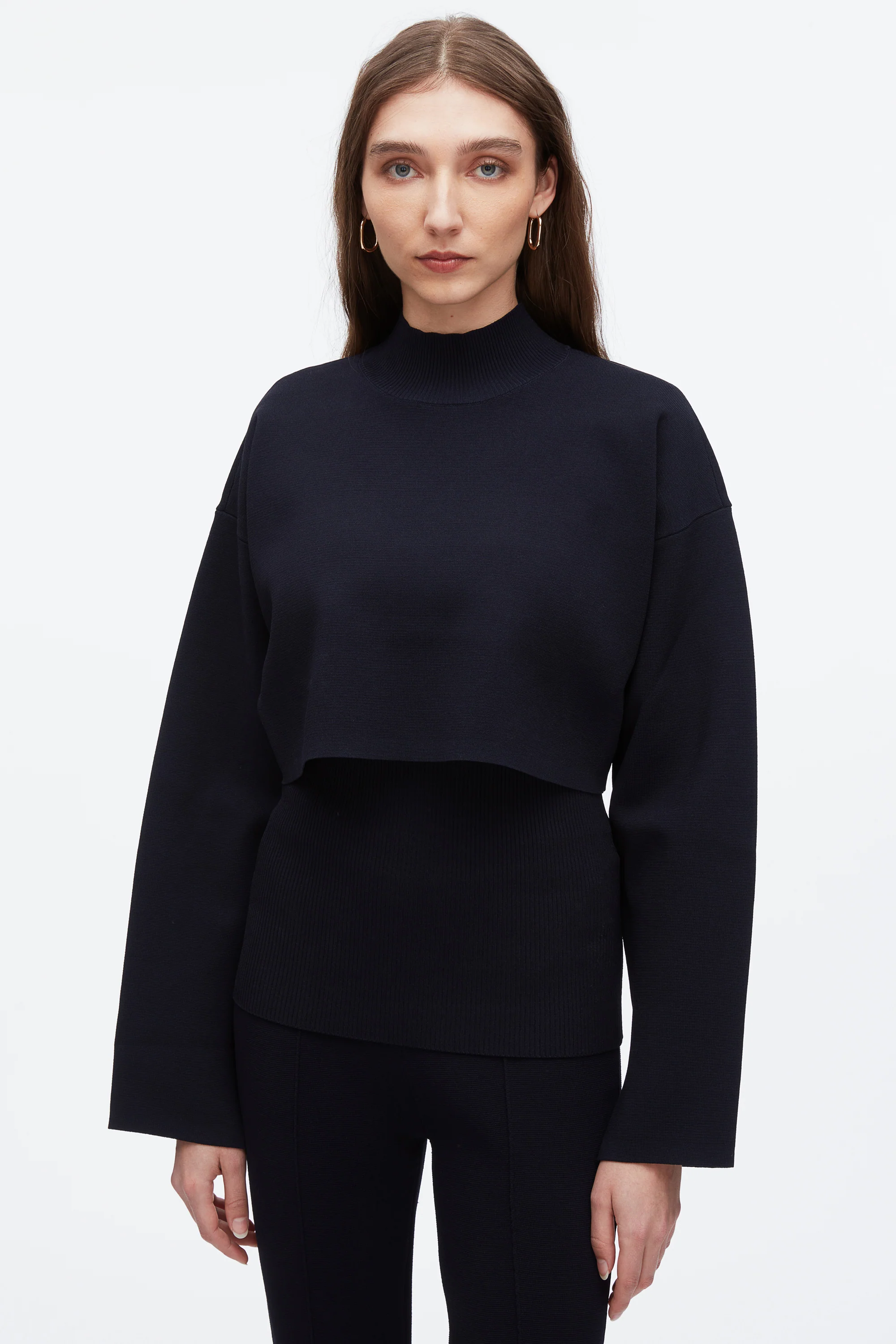 Compact Rib Cropped Turtle Neck - Image 6