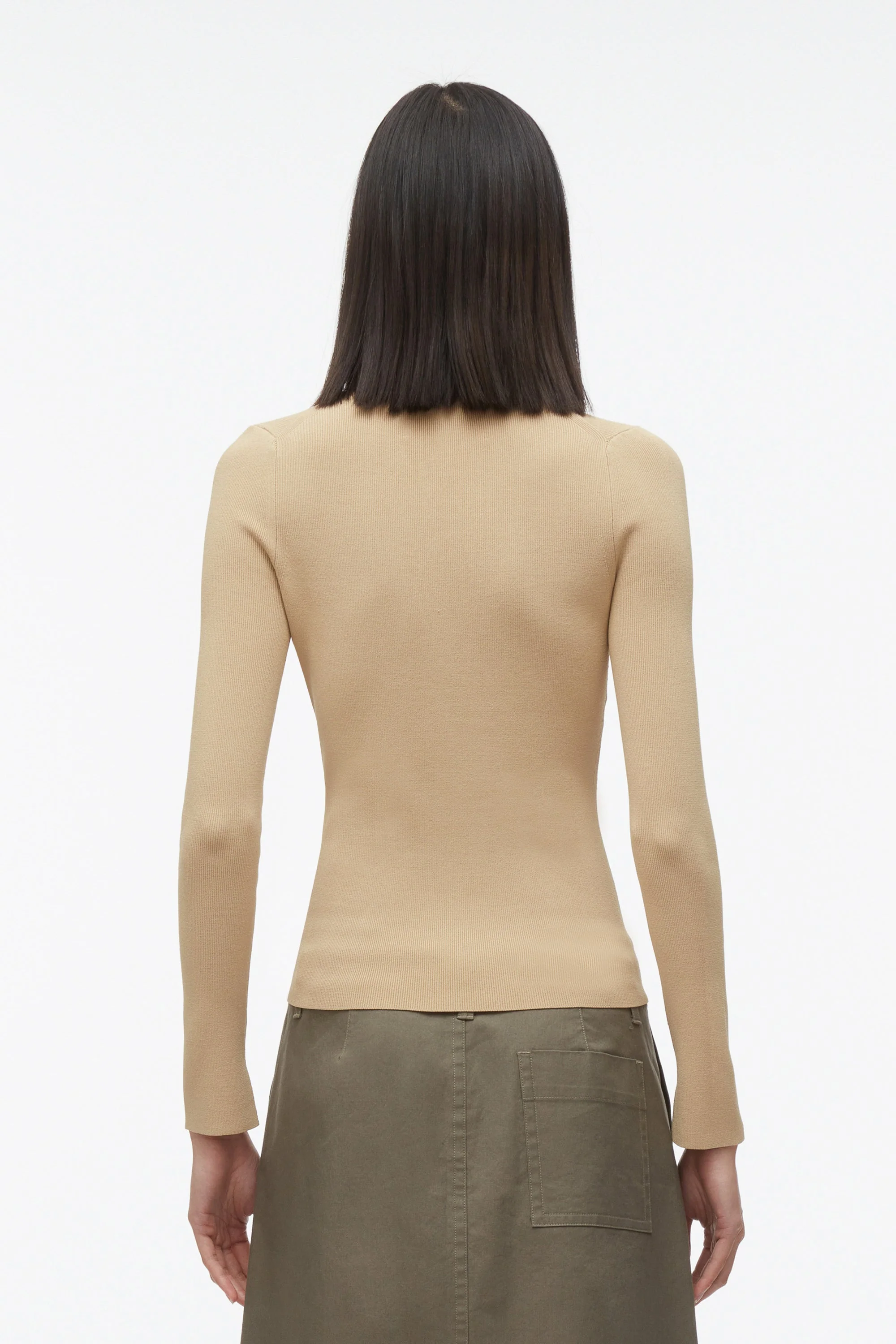Compact Rib Crewneck Cardigan - Image 5