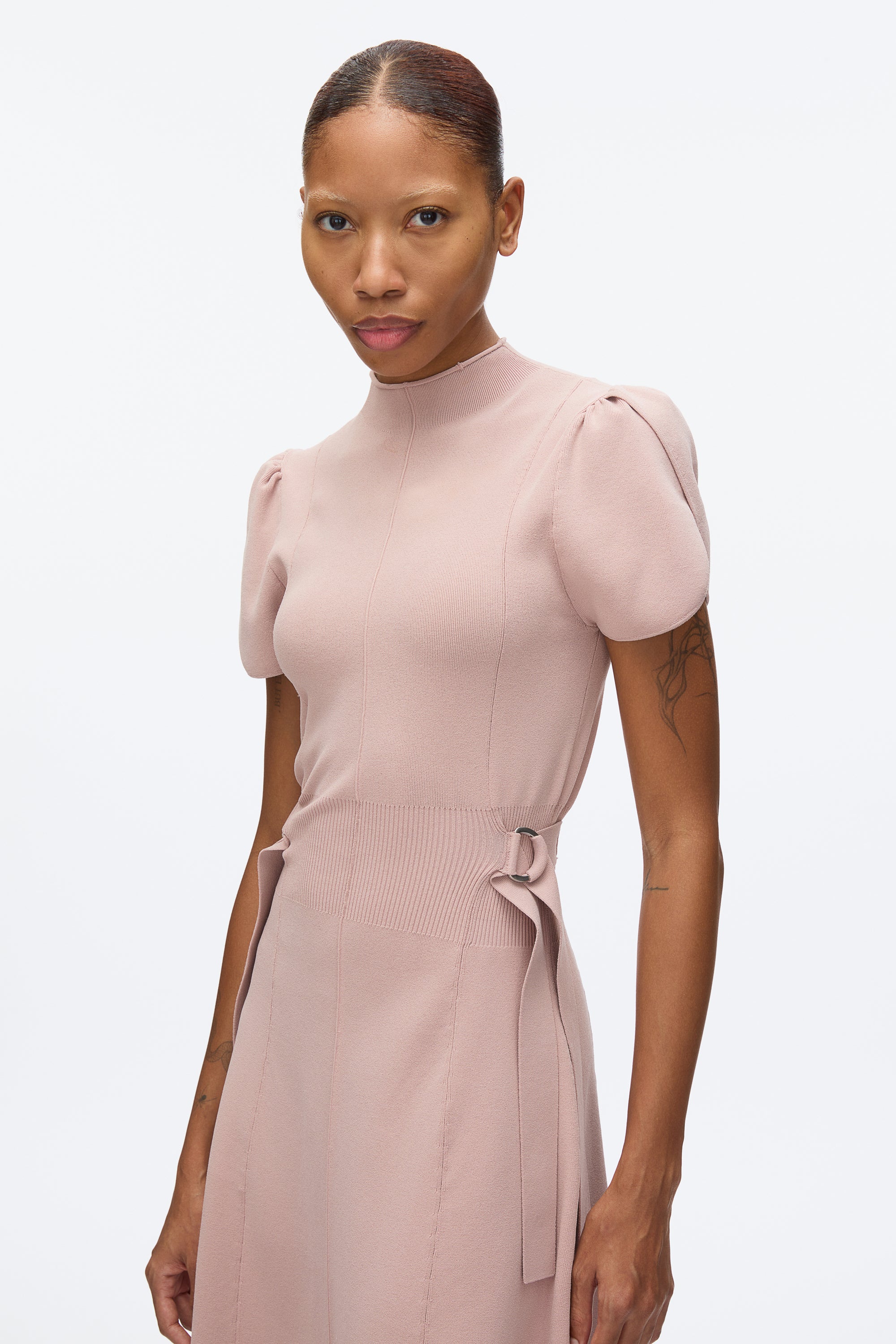 Compact Rib Tulip Dress - Image 4