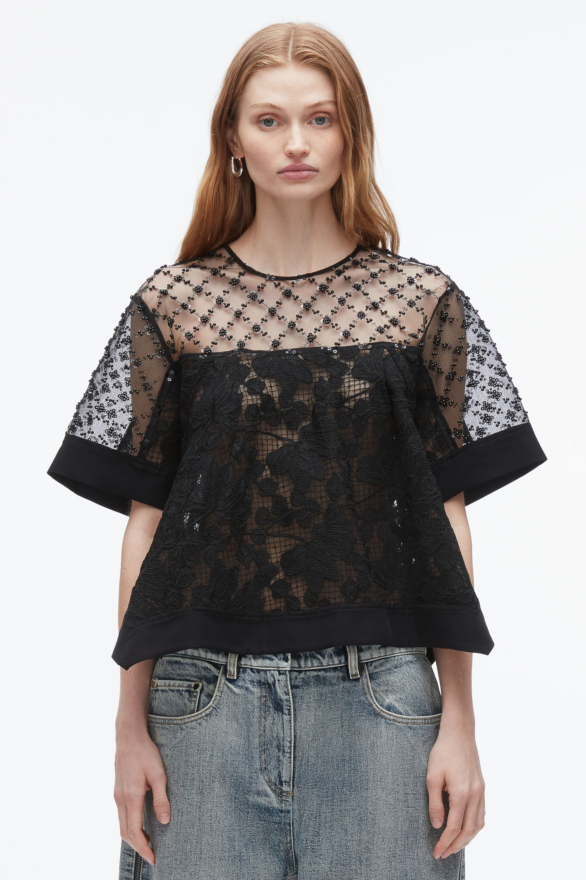 Corded Lace Organza Top - Image 9