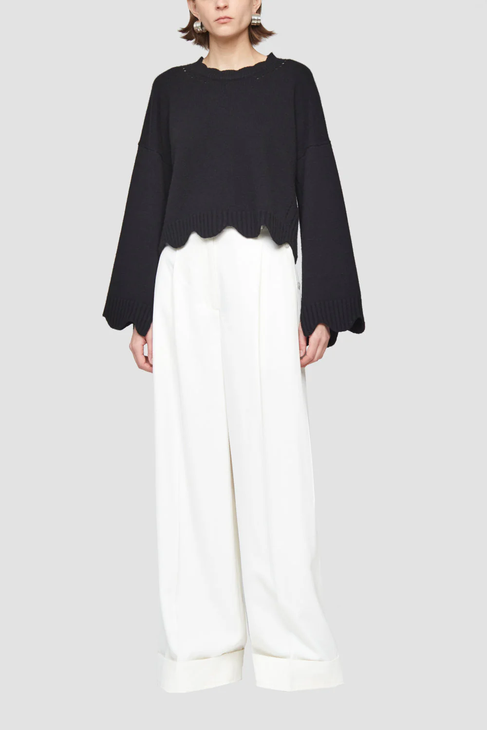 Crew Neck Cashmere Blend Sweater - Image 8