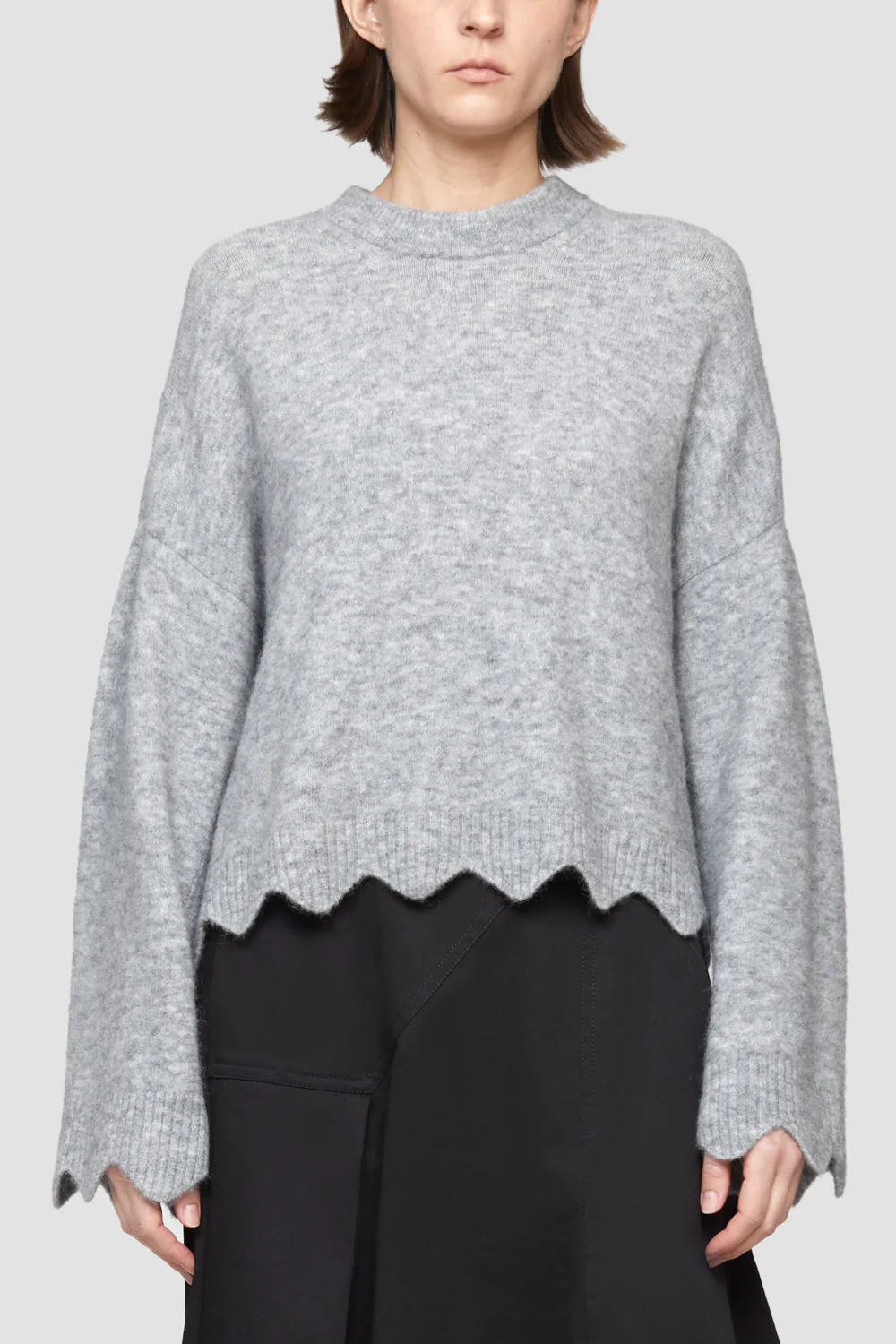 Crew Neck Sweater With Scallop - Image 10