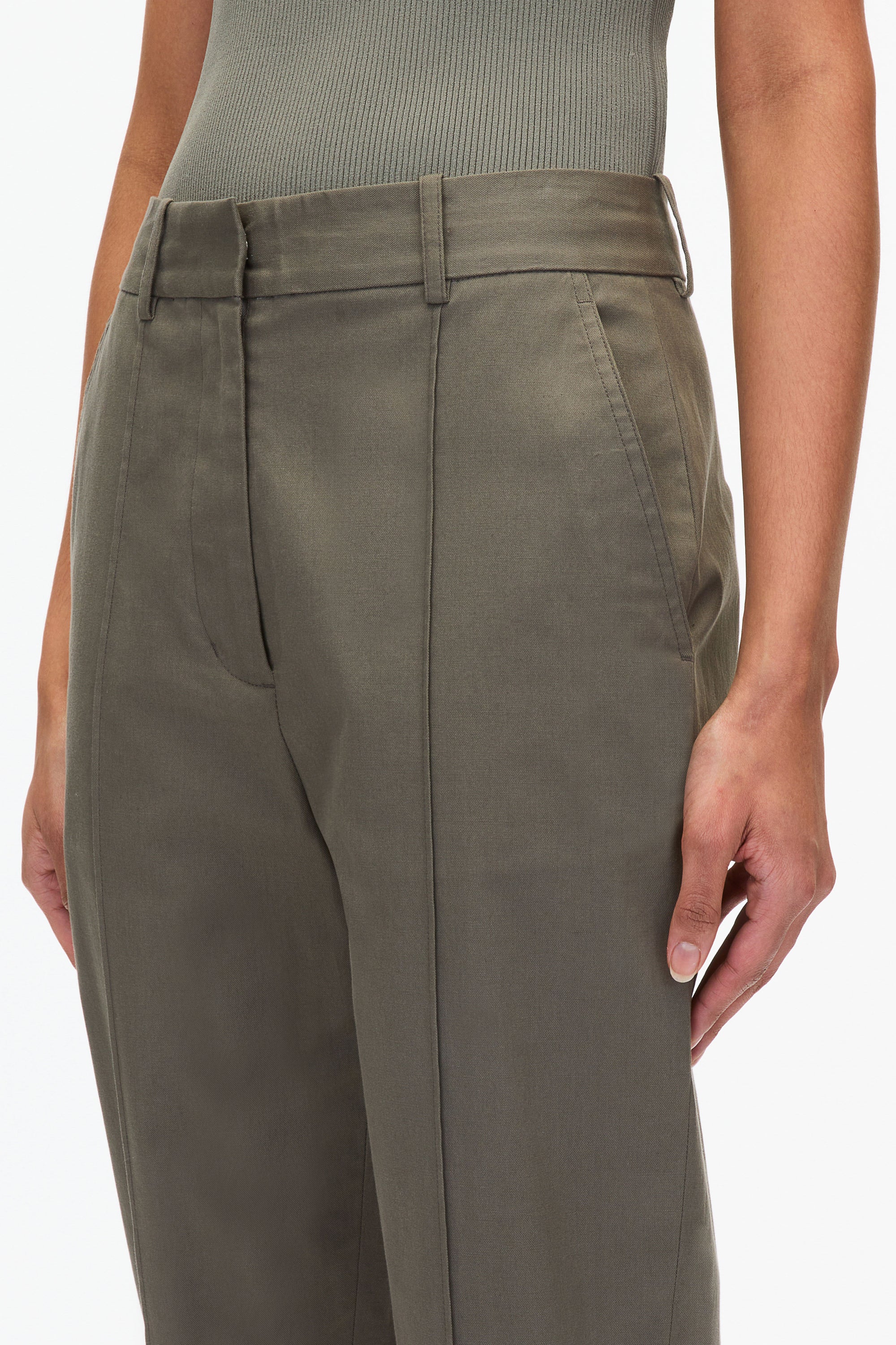 Cropped Carrot Trousers - Image 5