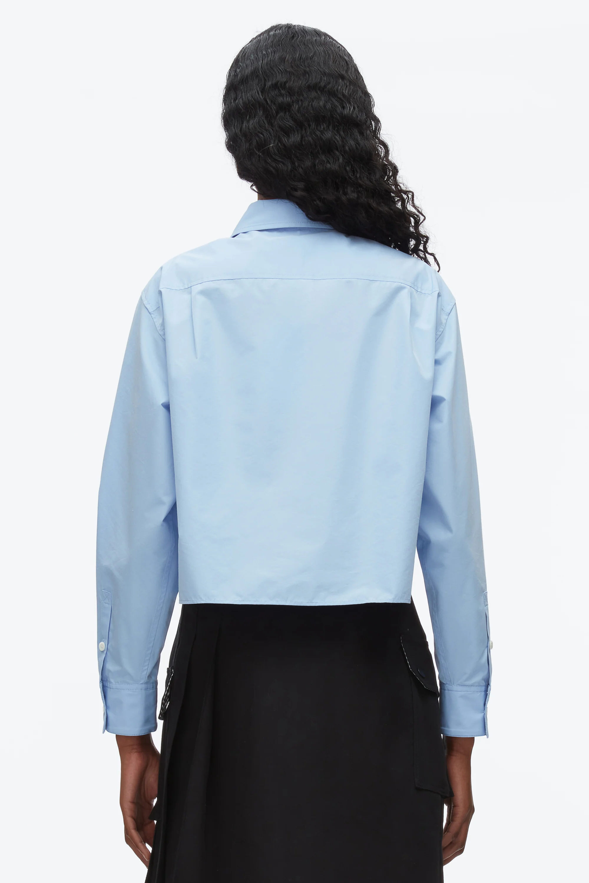 Cropped Shirt with Embroidered Collar - Image 11
