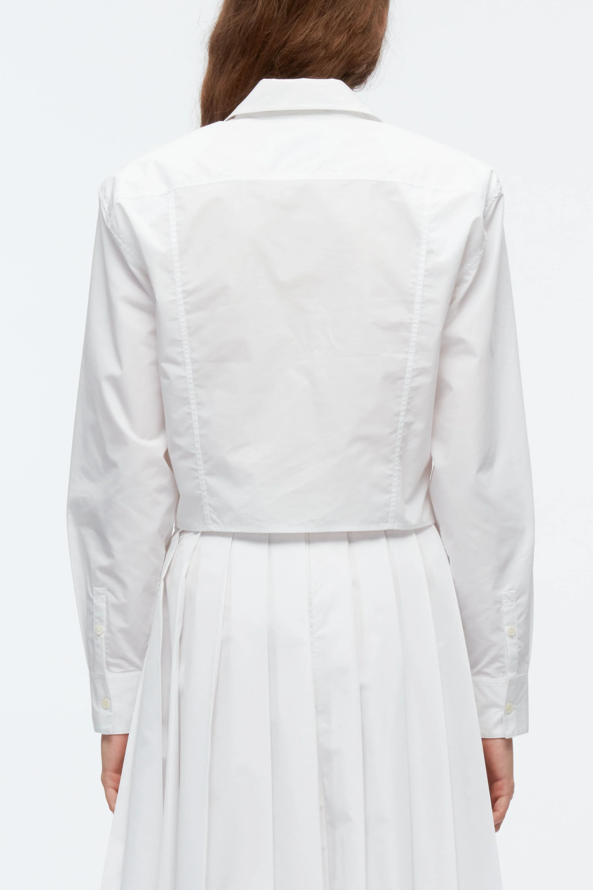 Cropped Shirt With Shoulder Pads - Image 10