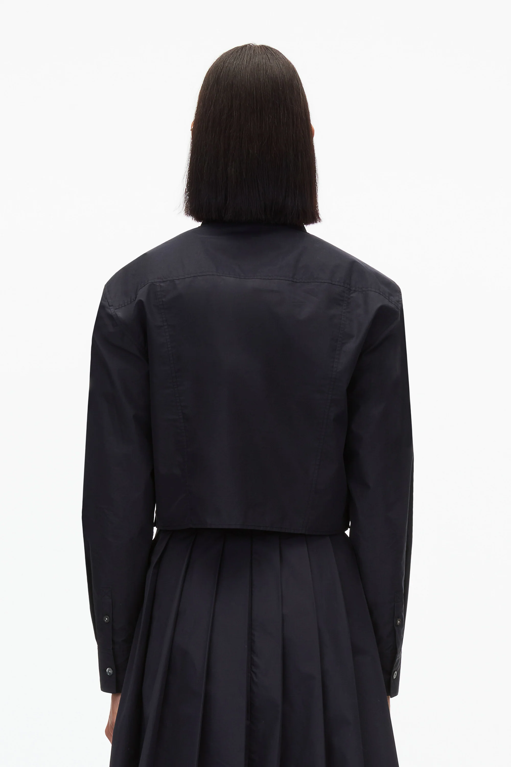 Cropped Shirt With Shoulder Pads - Image 14