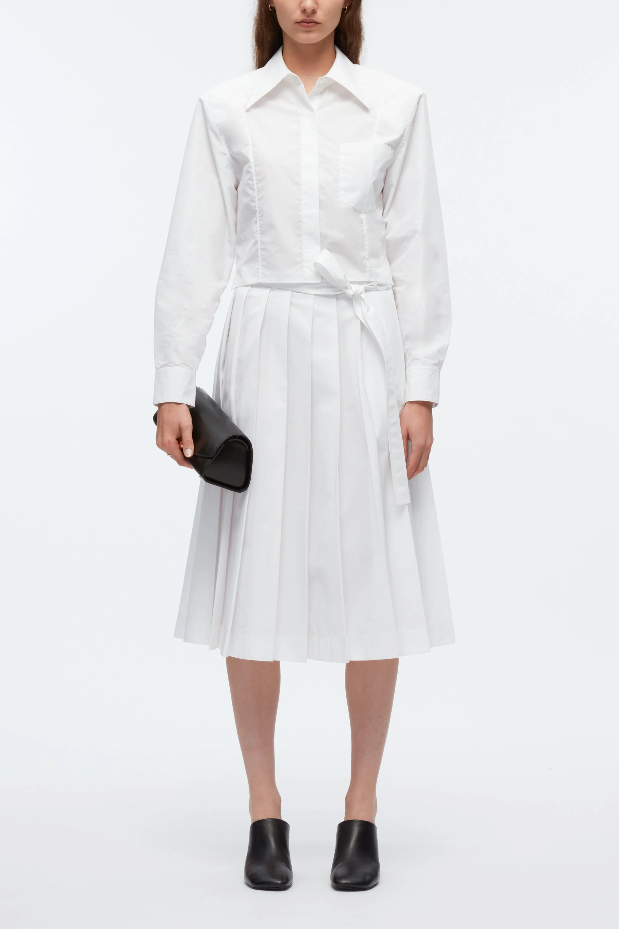 Cropped Shirt With Shoulder Pads - Image 6