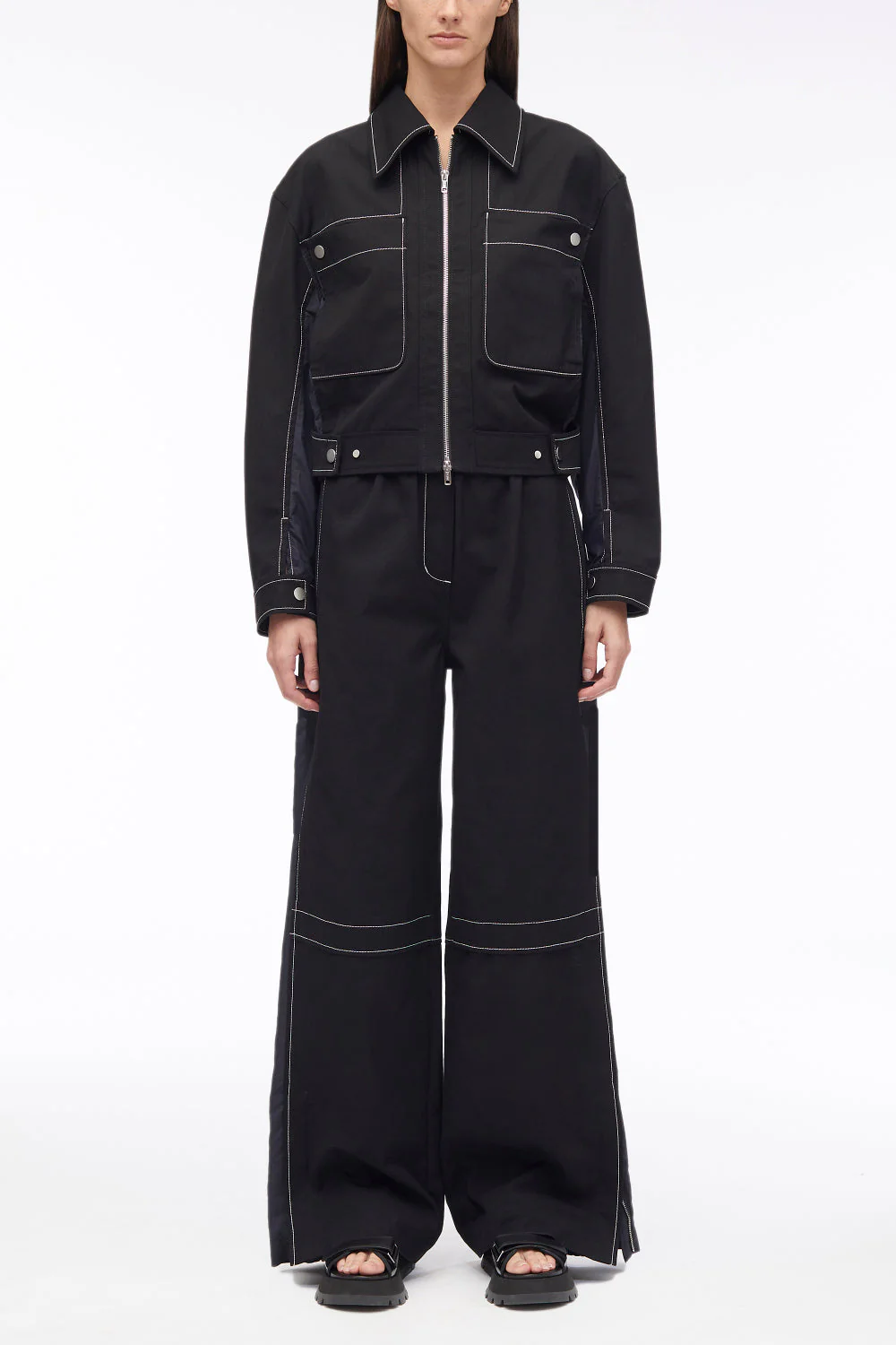 Cotton Canvas Ripstop Combo Utility Crop Pant