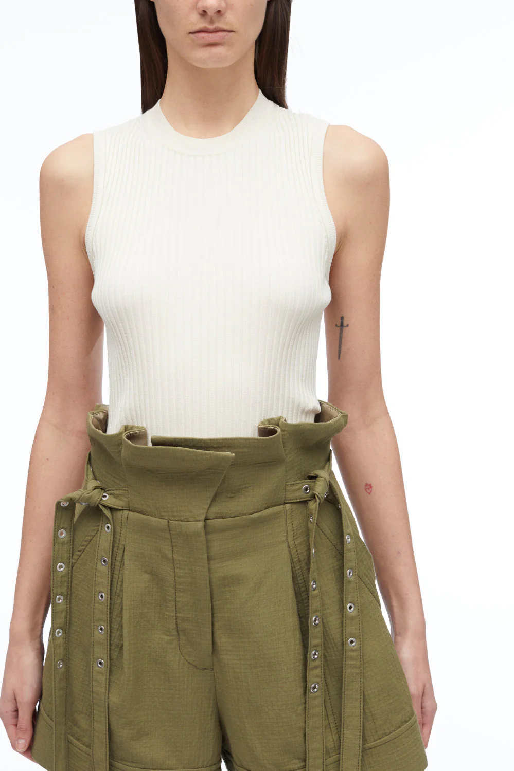 Cotton Linen Paperbag Short - Image 7