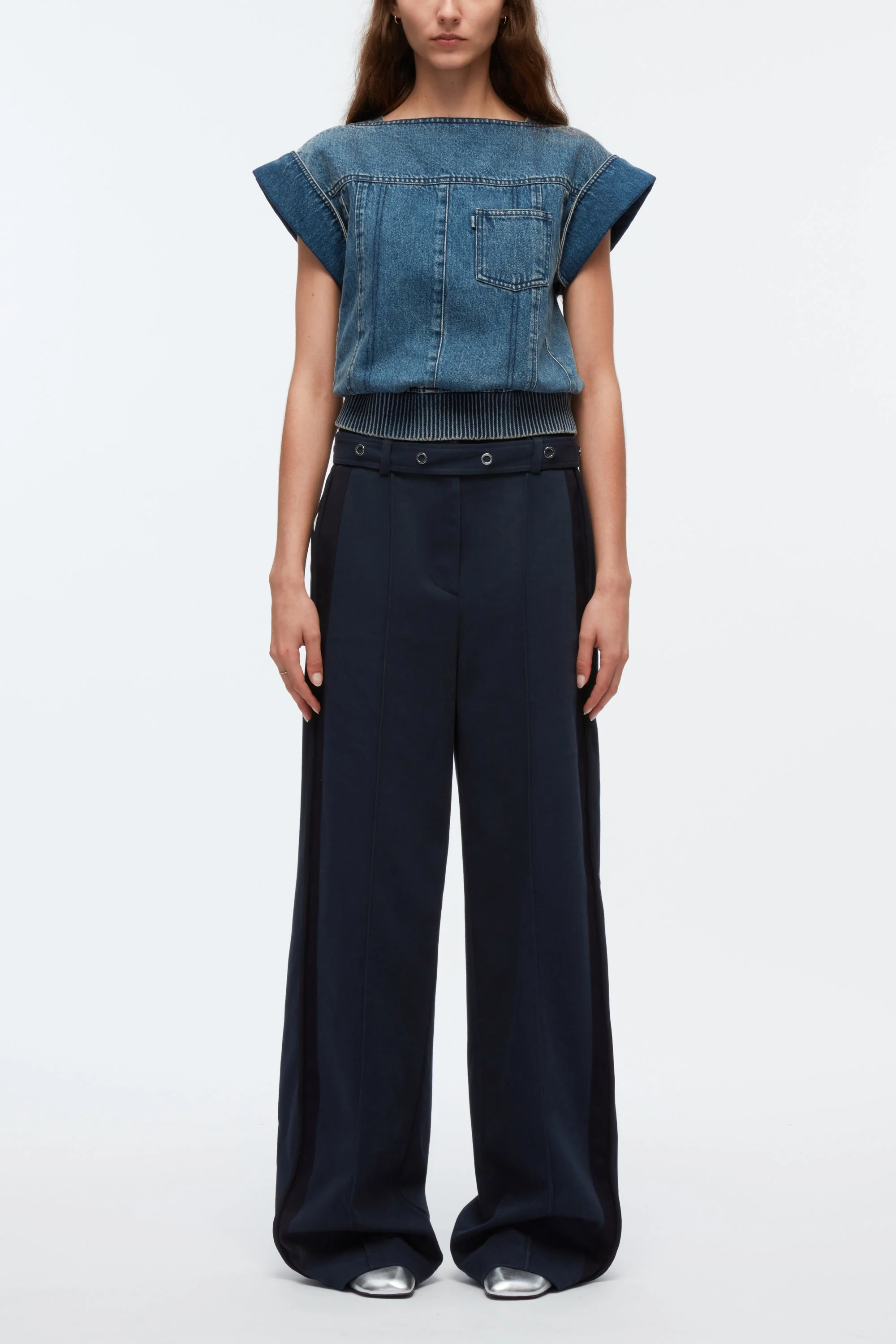 Deconstructed Denim Top