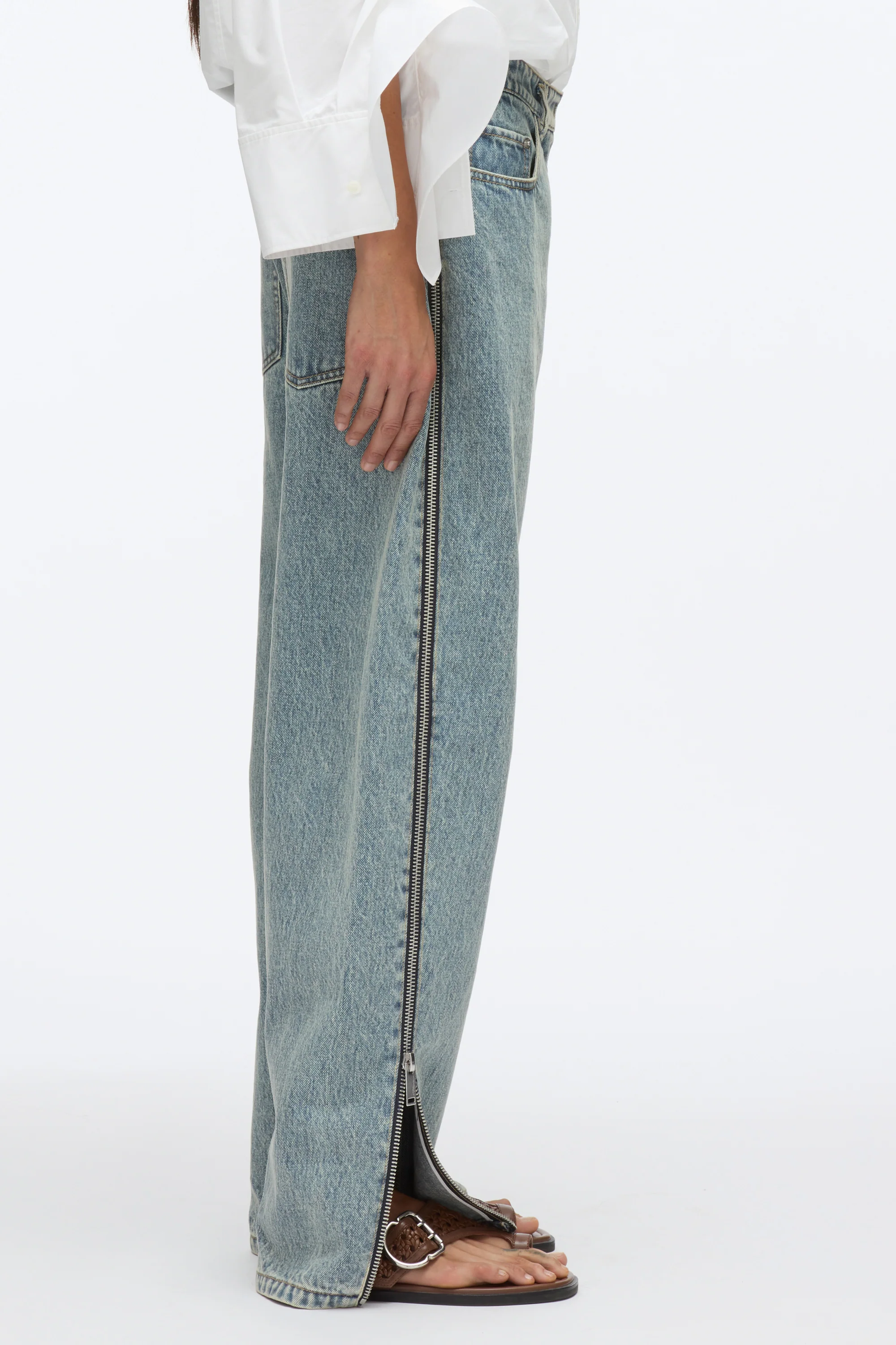 Curve Denim Petite Pant with Zippers - Image 4