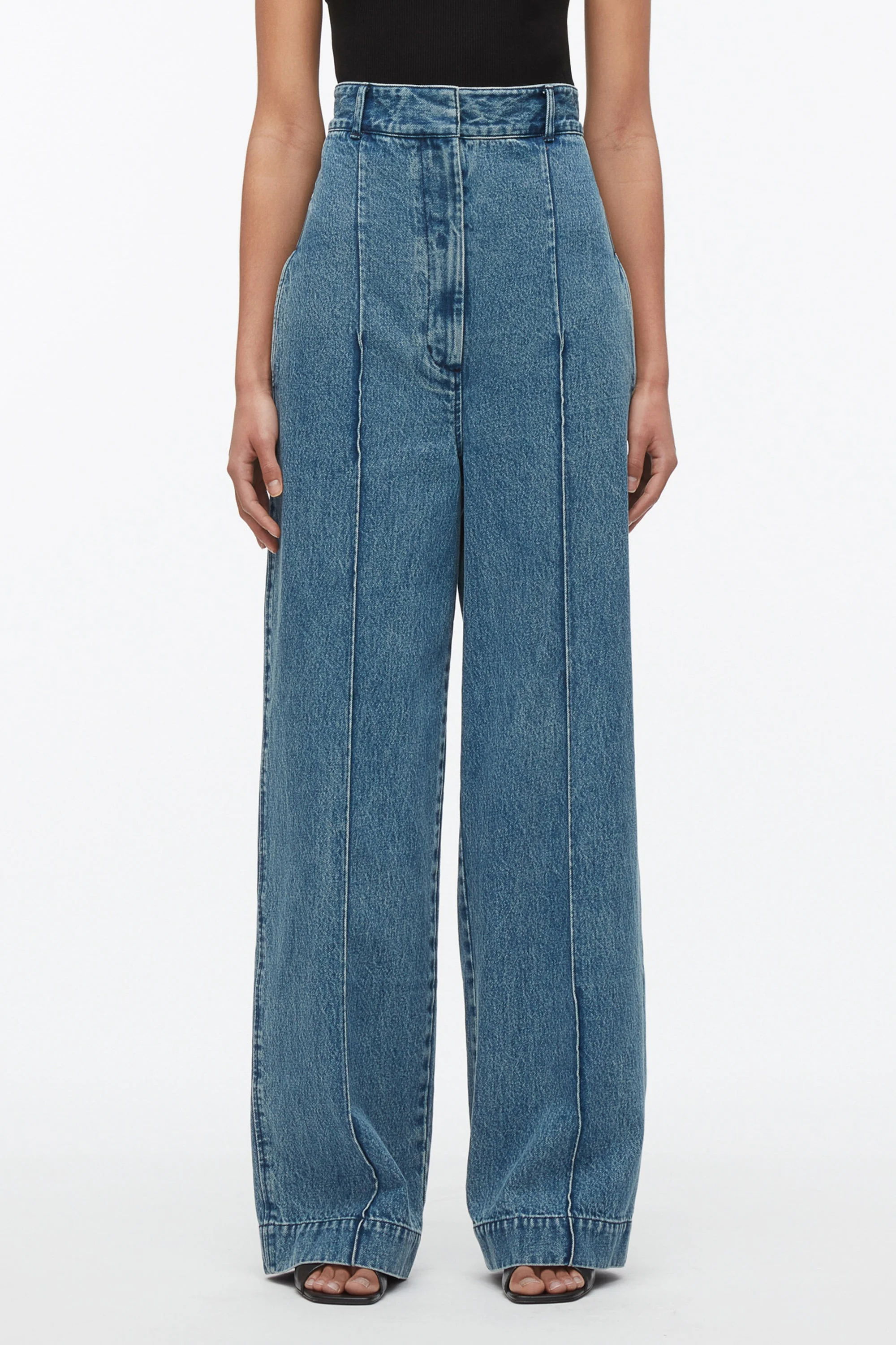 Denim Extreme High Waisted Trouser - Image 2