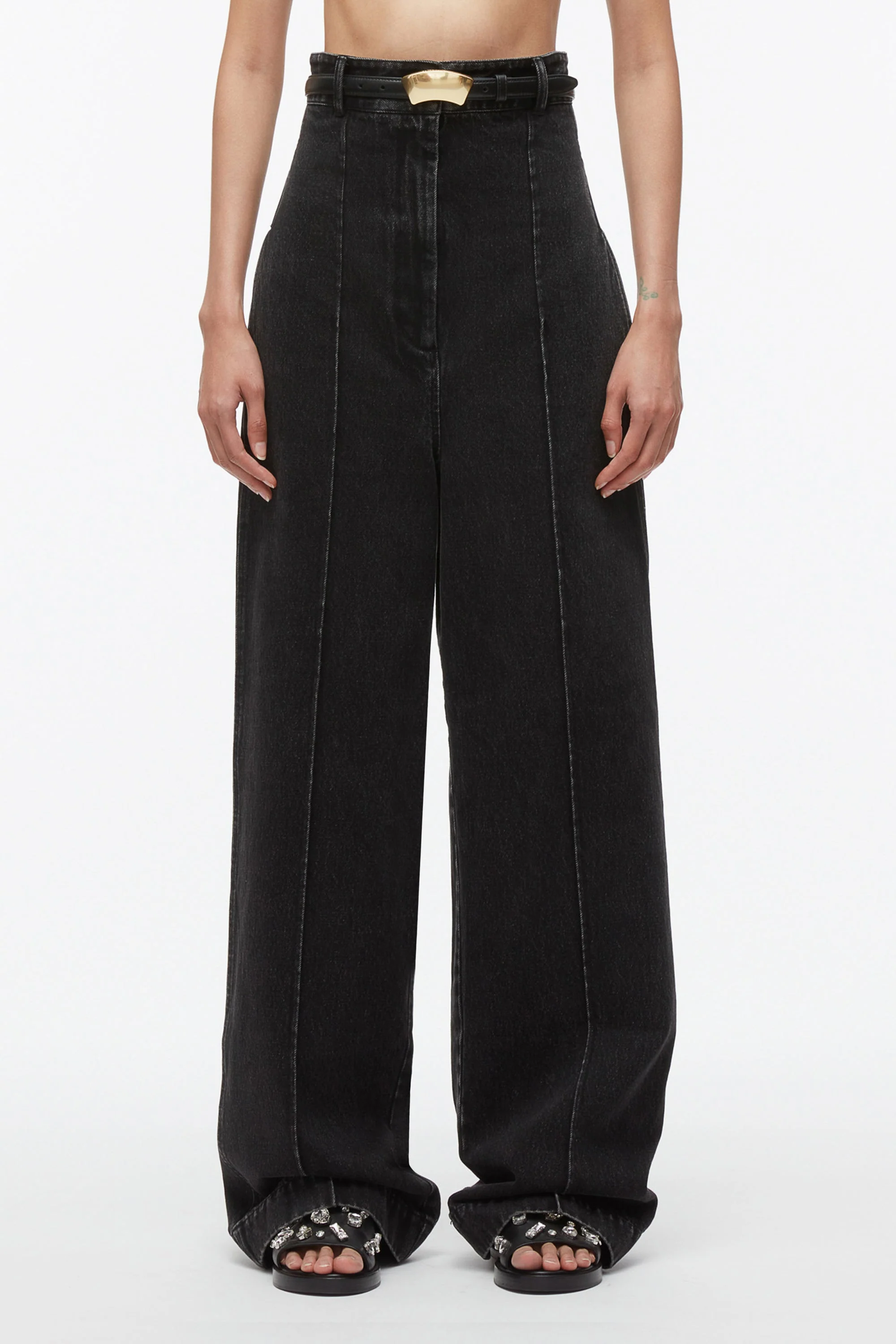 Denim Extreme High Waisted Trouser - Image 2