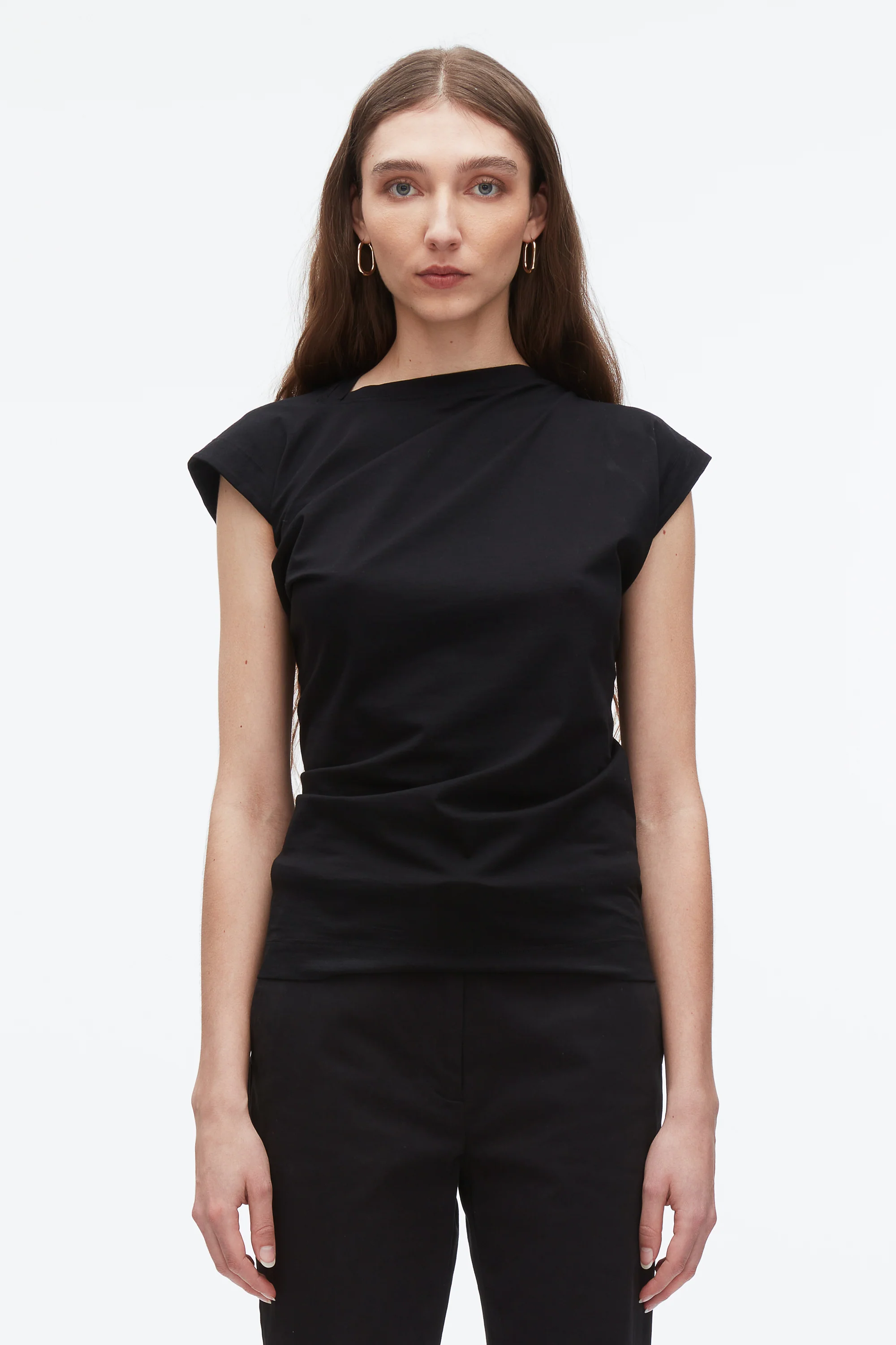 Draped Asymmetric T-Shirt - Image 9