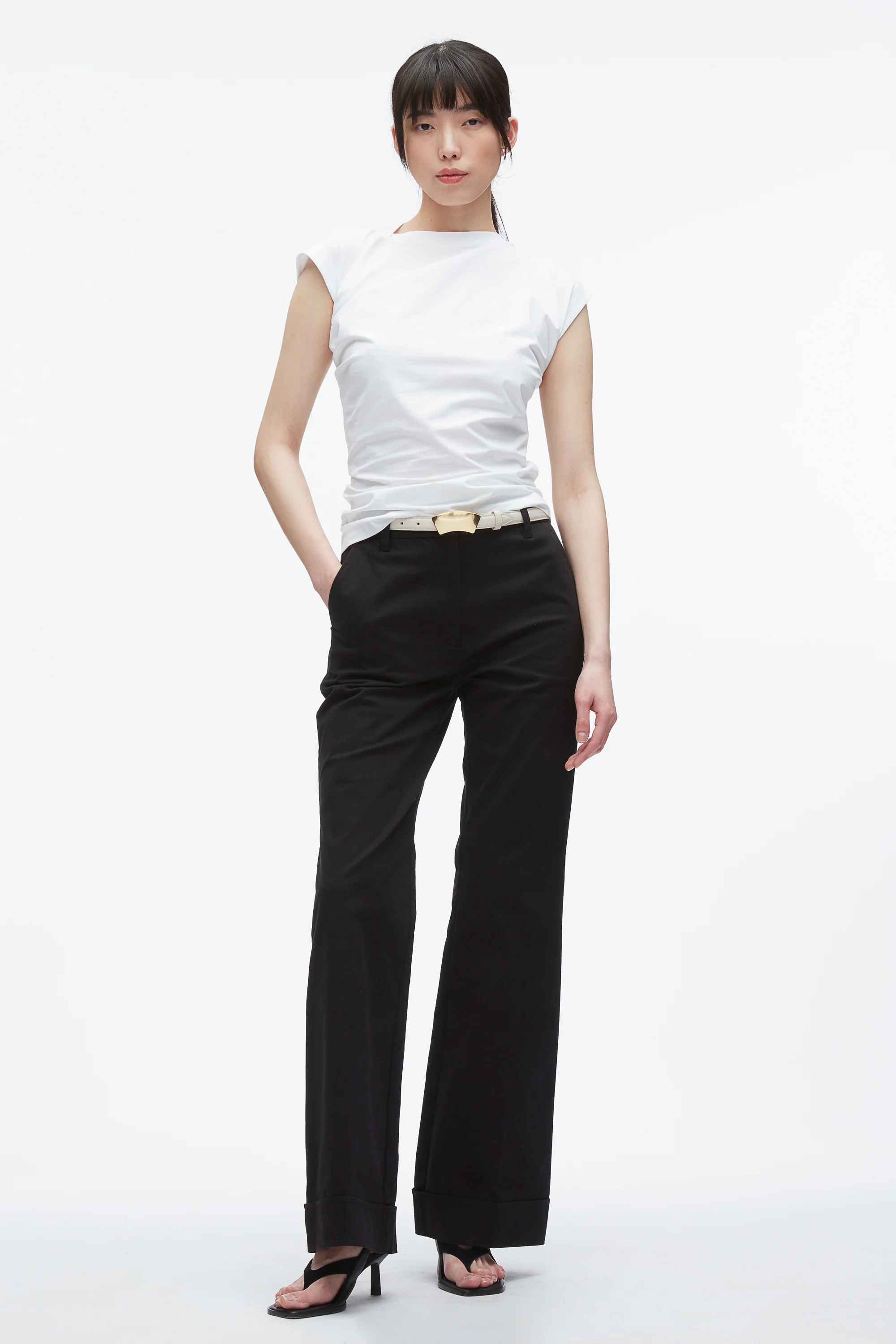 Draped Asymmetric T-Shirt