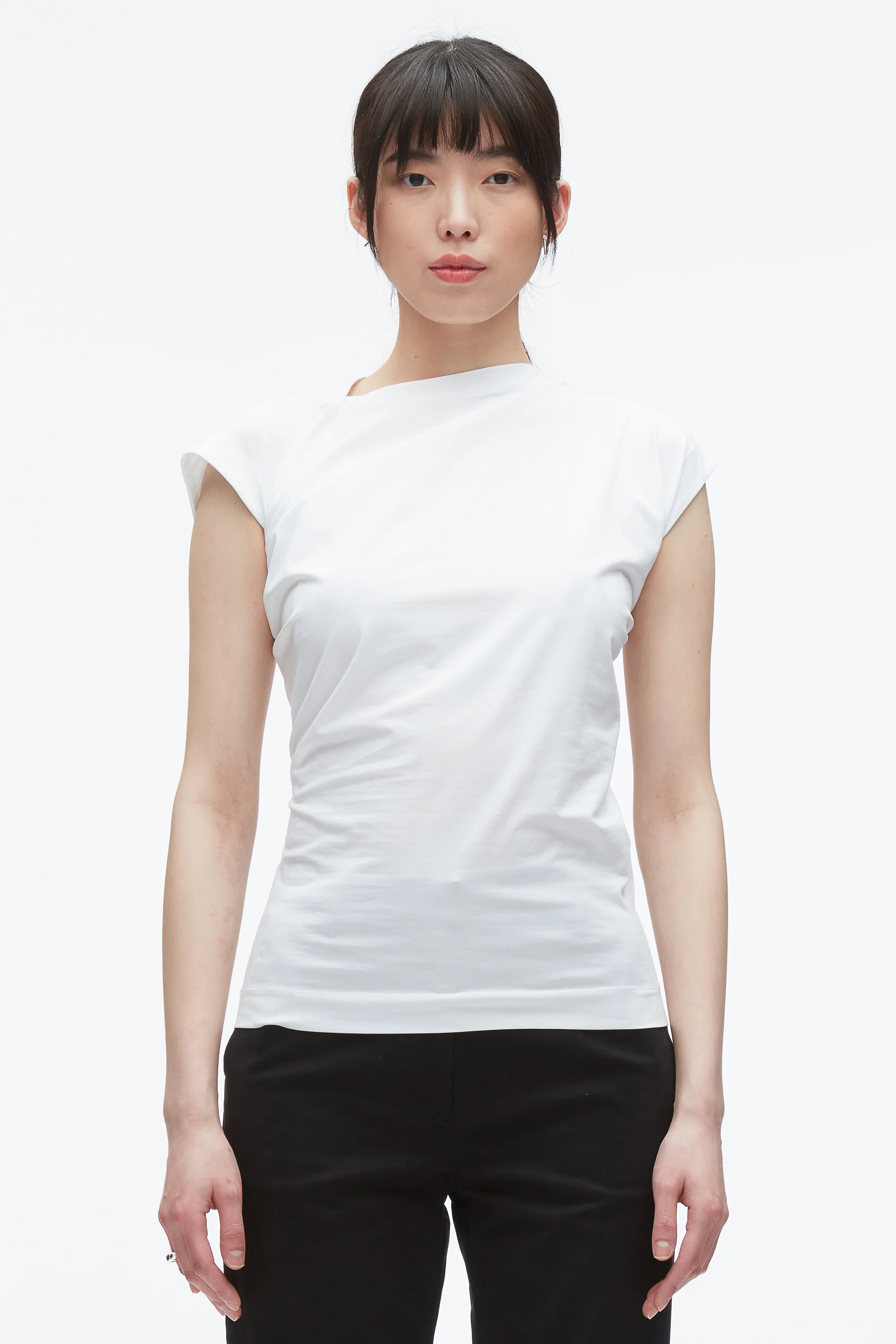 Draped Asymmetric T-Shirt - Image 3