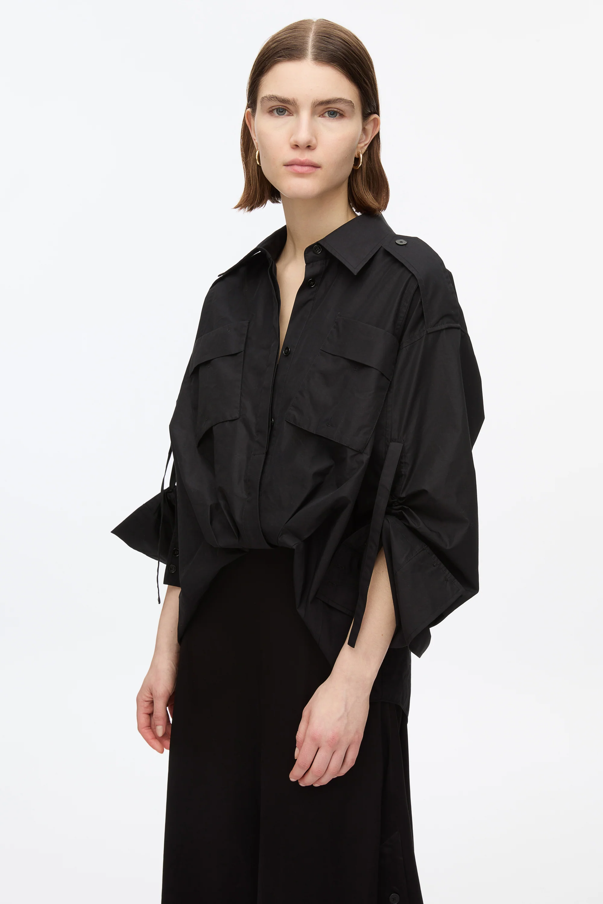 Draped Shirt Combo Slip Dress - Image 5