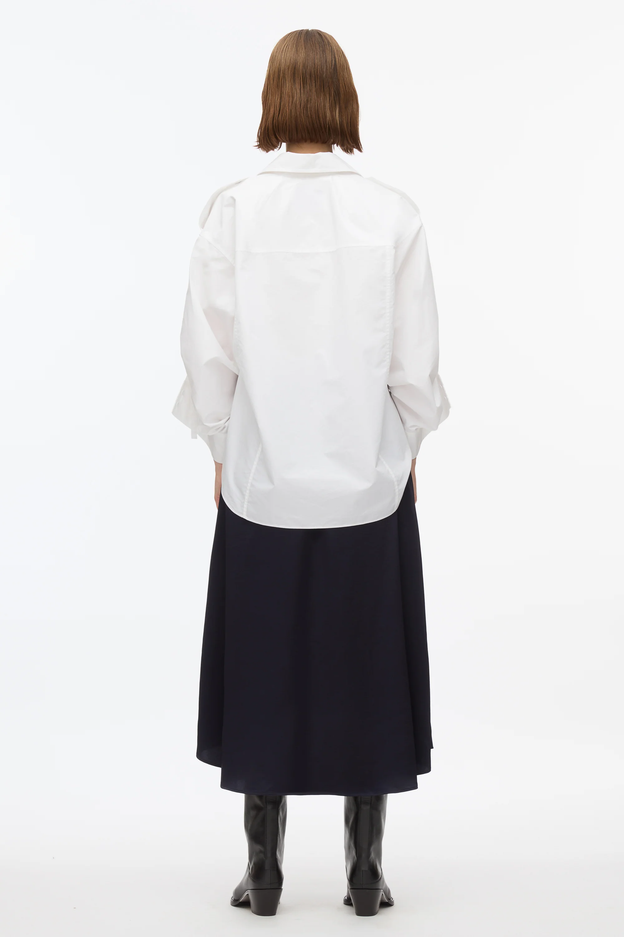 Draped Shirt Combo Slip Dress - Image 9