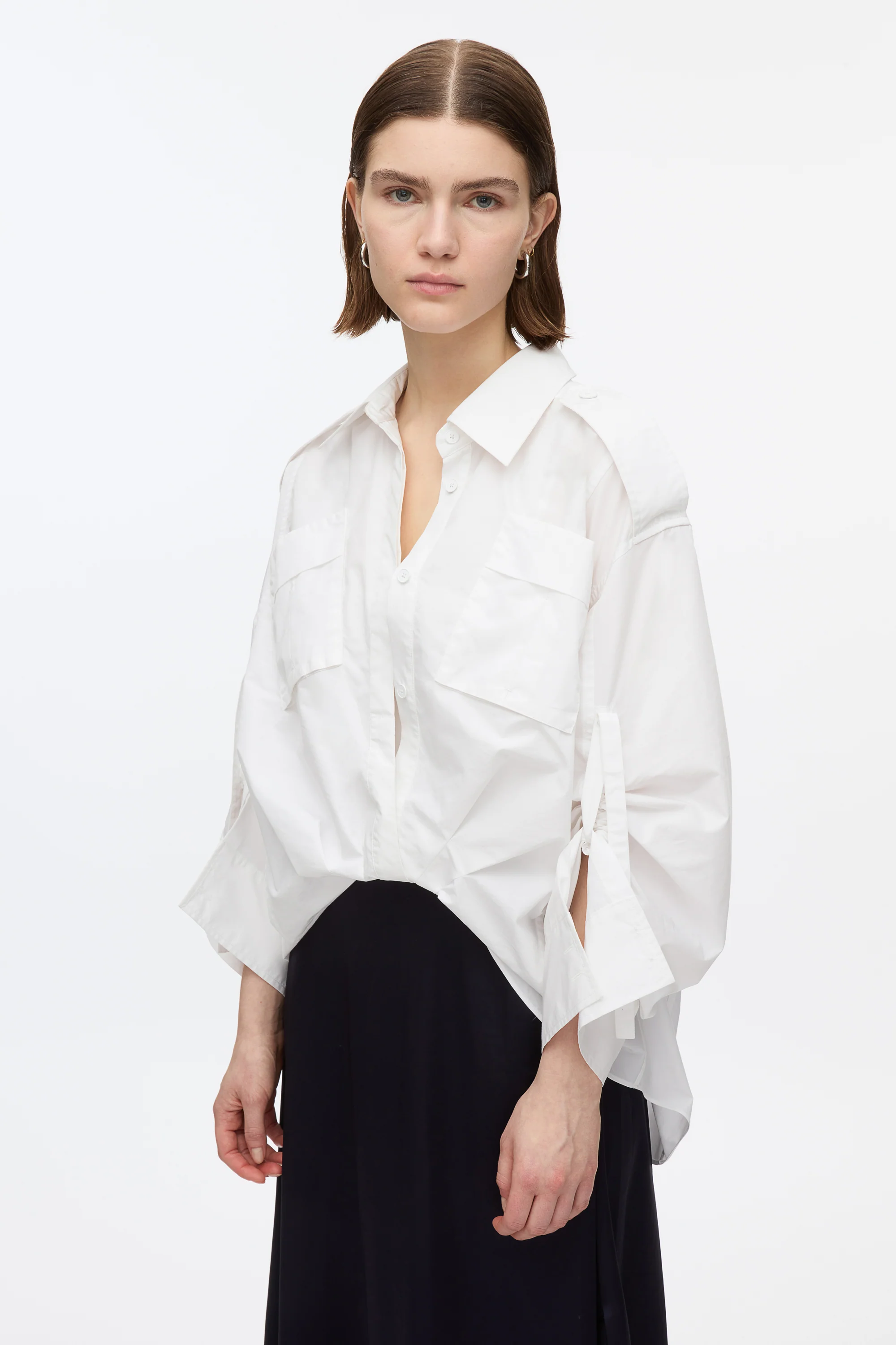Draped Shirt Combo Slip Dress - Image 10