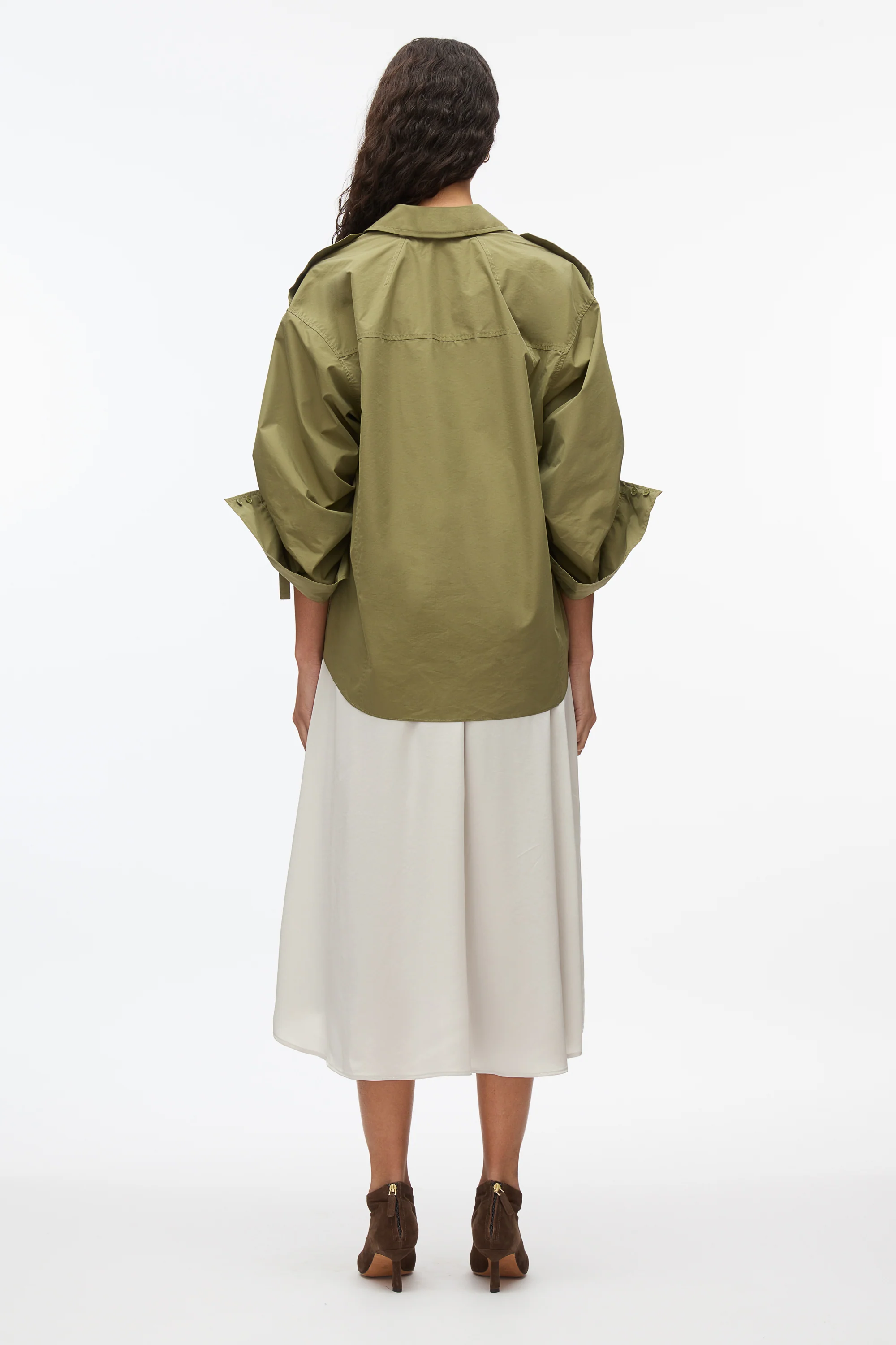 Draped Shirt Combo Slip Dress - Image 14