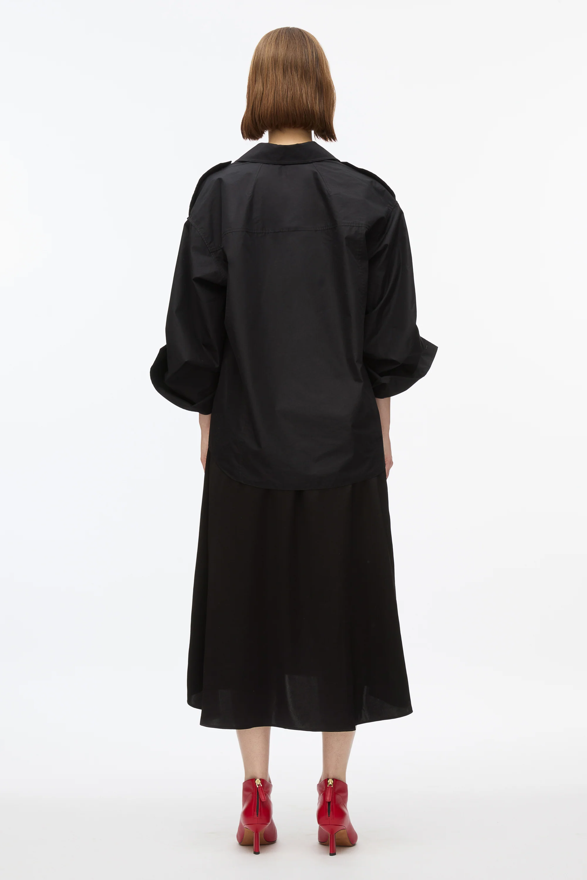 Draped Shirt Combo Slip Dress - Image 4