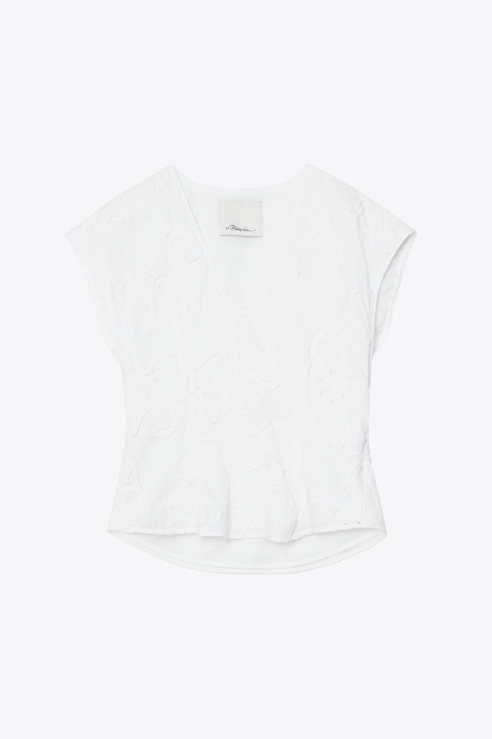 Embroidered Cap Sleeve Top - Image 8