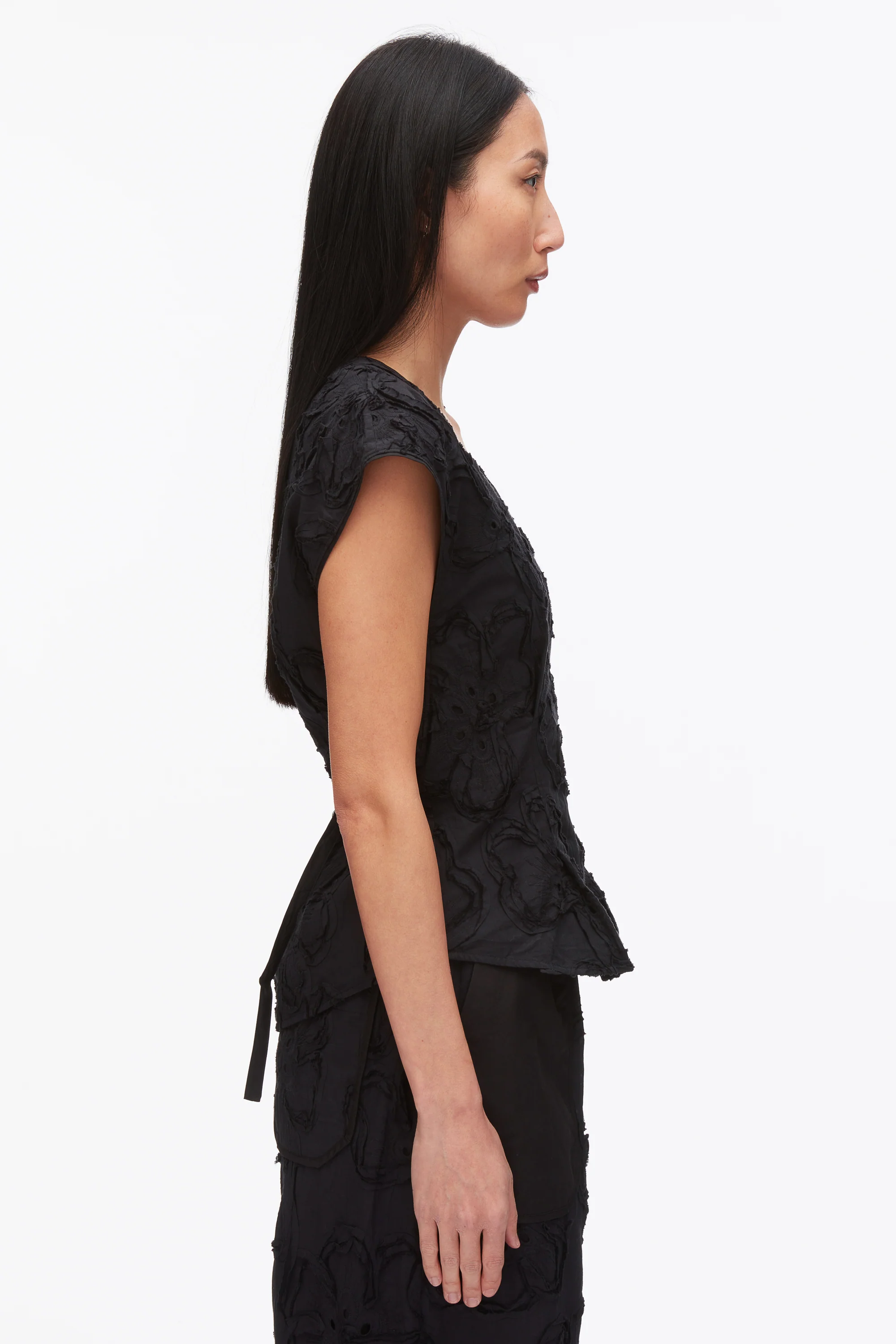 Embroidered Cap Sleeve Top - Image 12