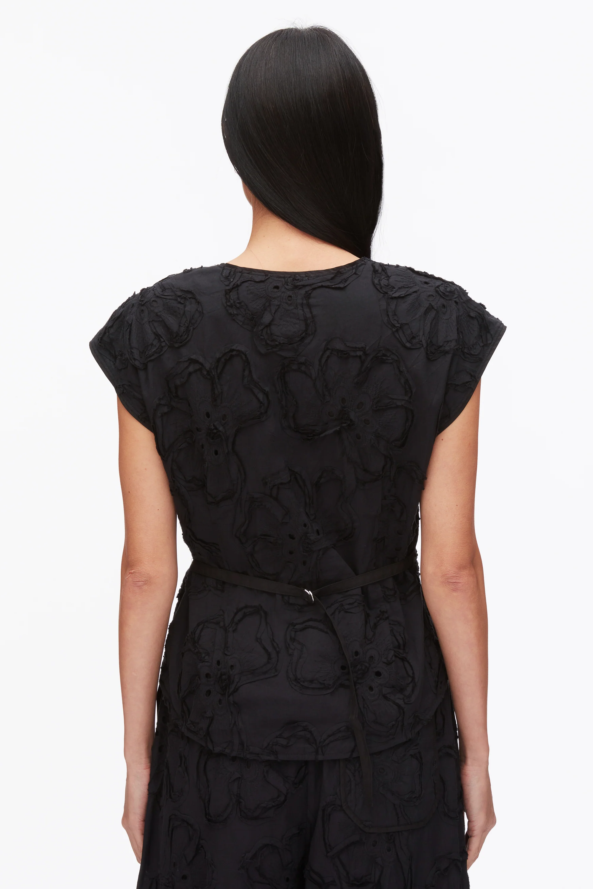 Embroidered Cap Sleeve Top - Image 13