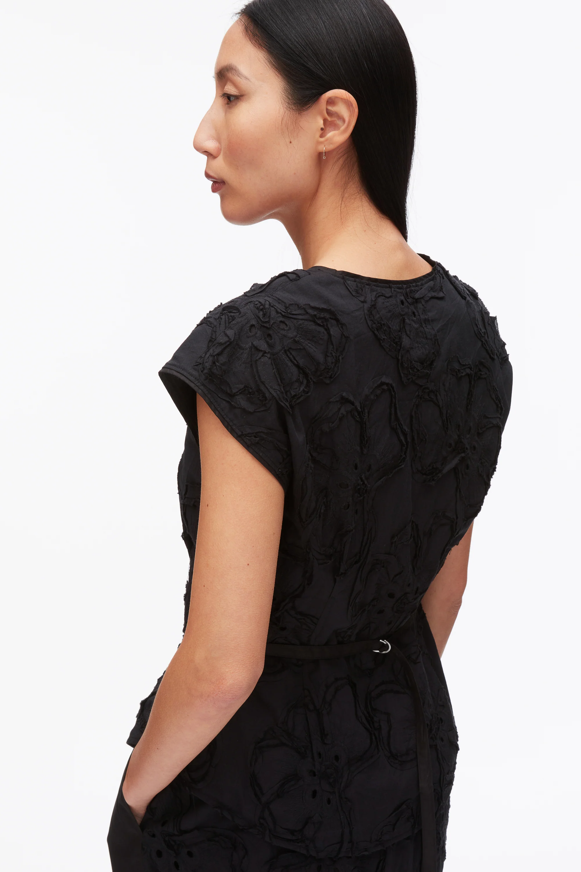 Embroidered Cap Sleeve Top - Image 15
