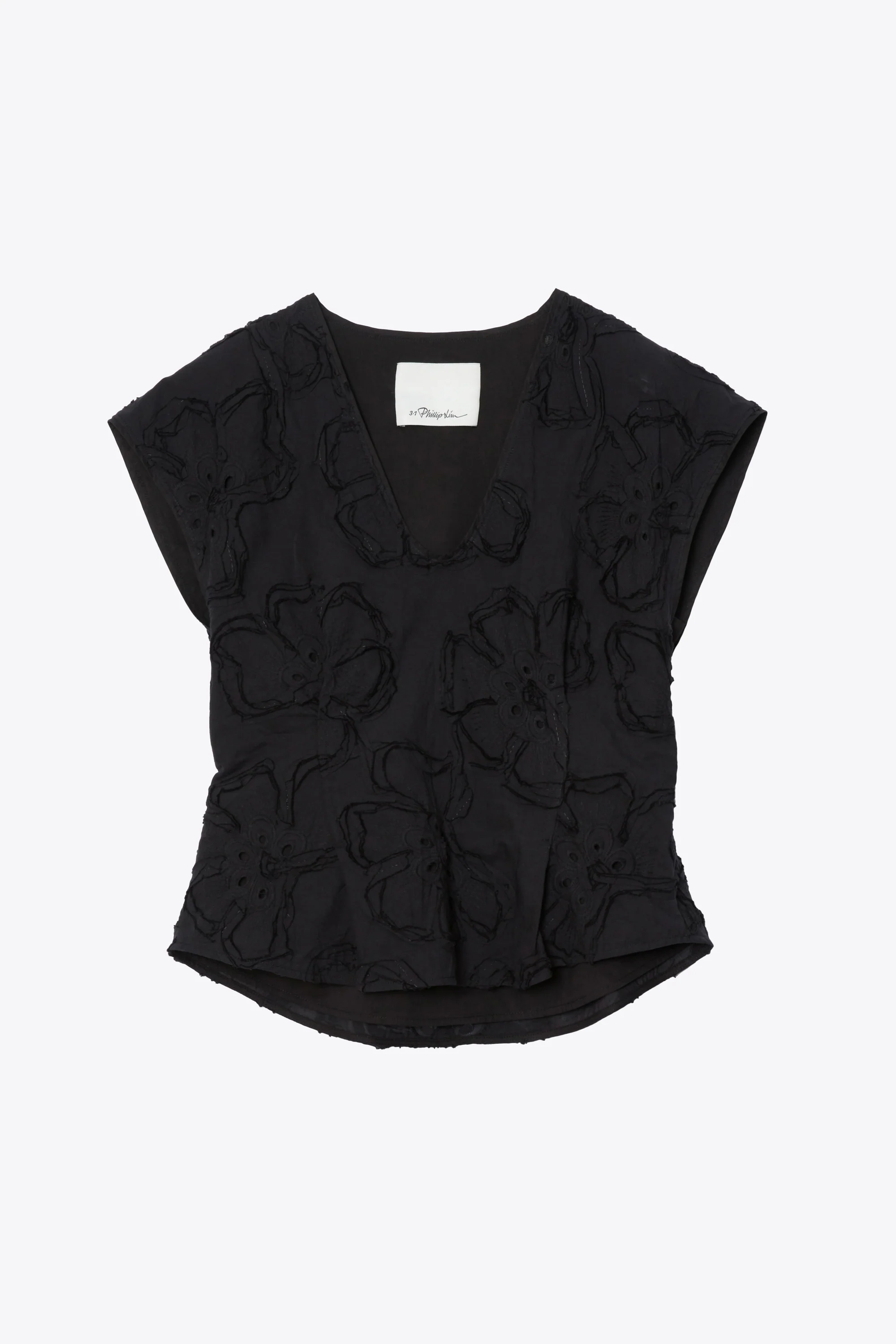 Embroidered Cap Sleeve Top - Image 16