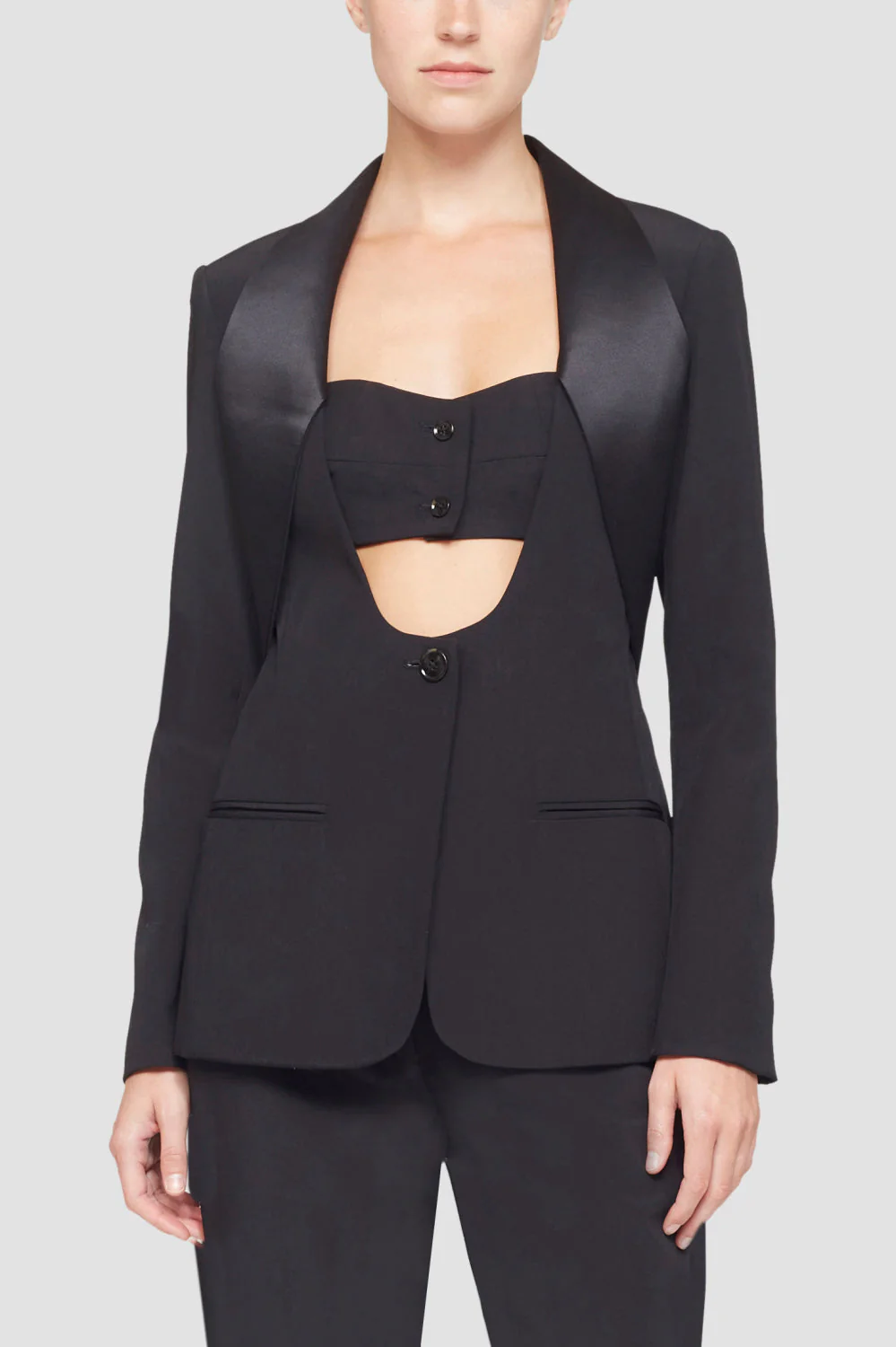 Fitted Blazer W Tie And Bustie - Image 2