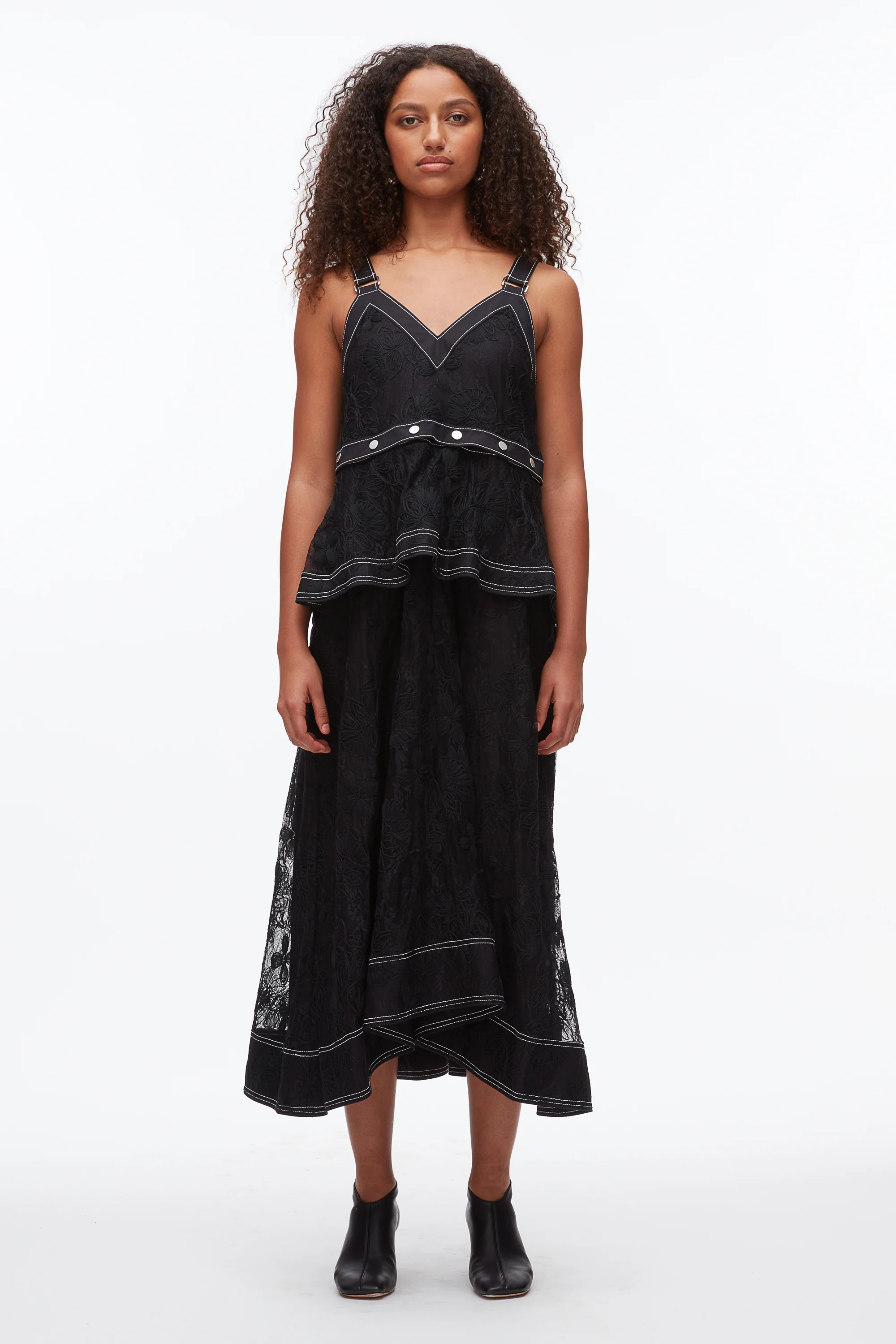Floral Lace Midi Dress - Image 2