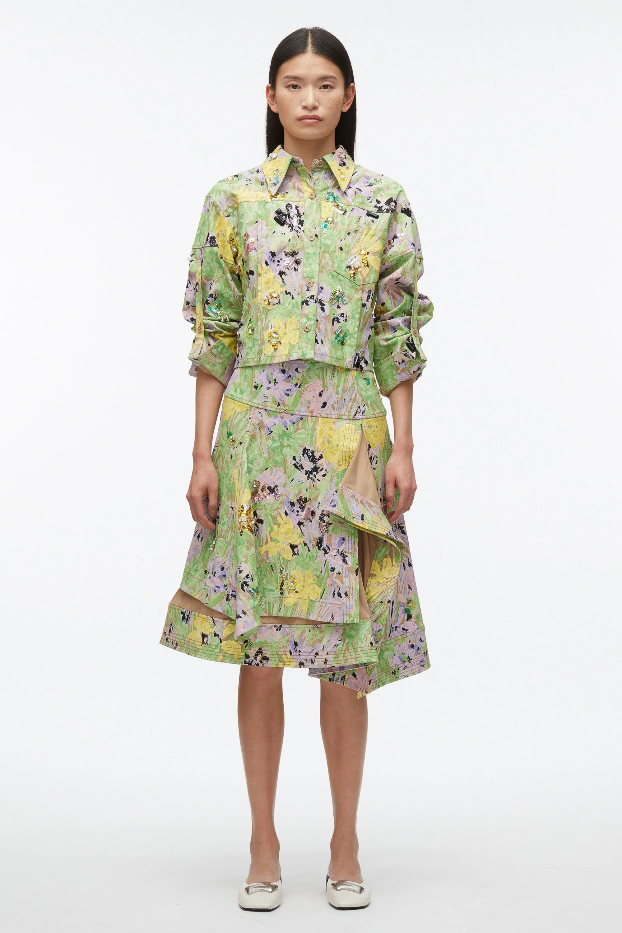 Flowerworks Embroidered Cropped Jacket - Image 6