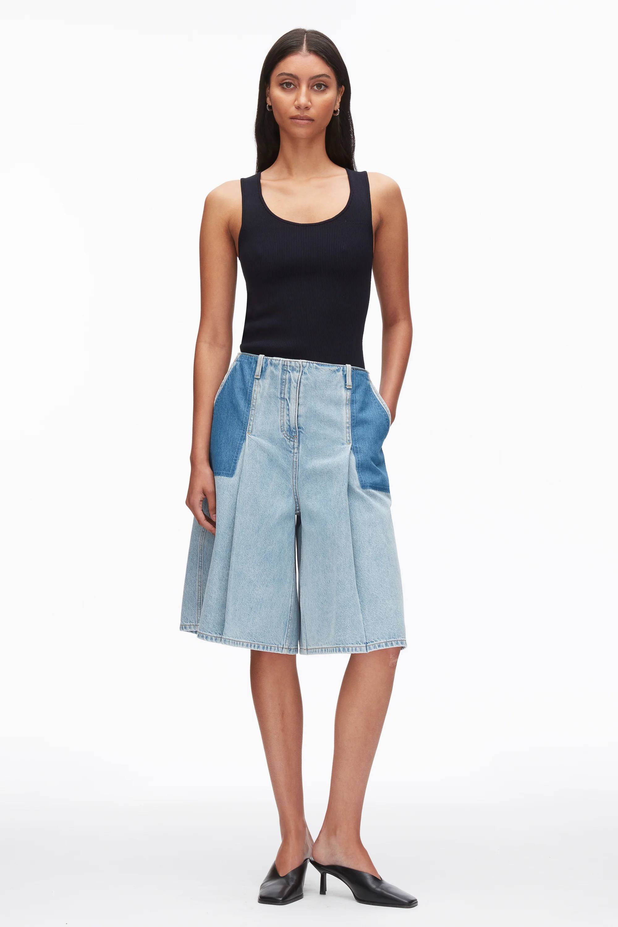 Ghost Patch Lightweight Denim Bermuda Shorts