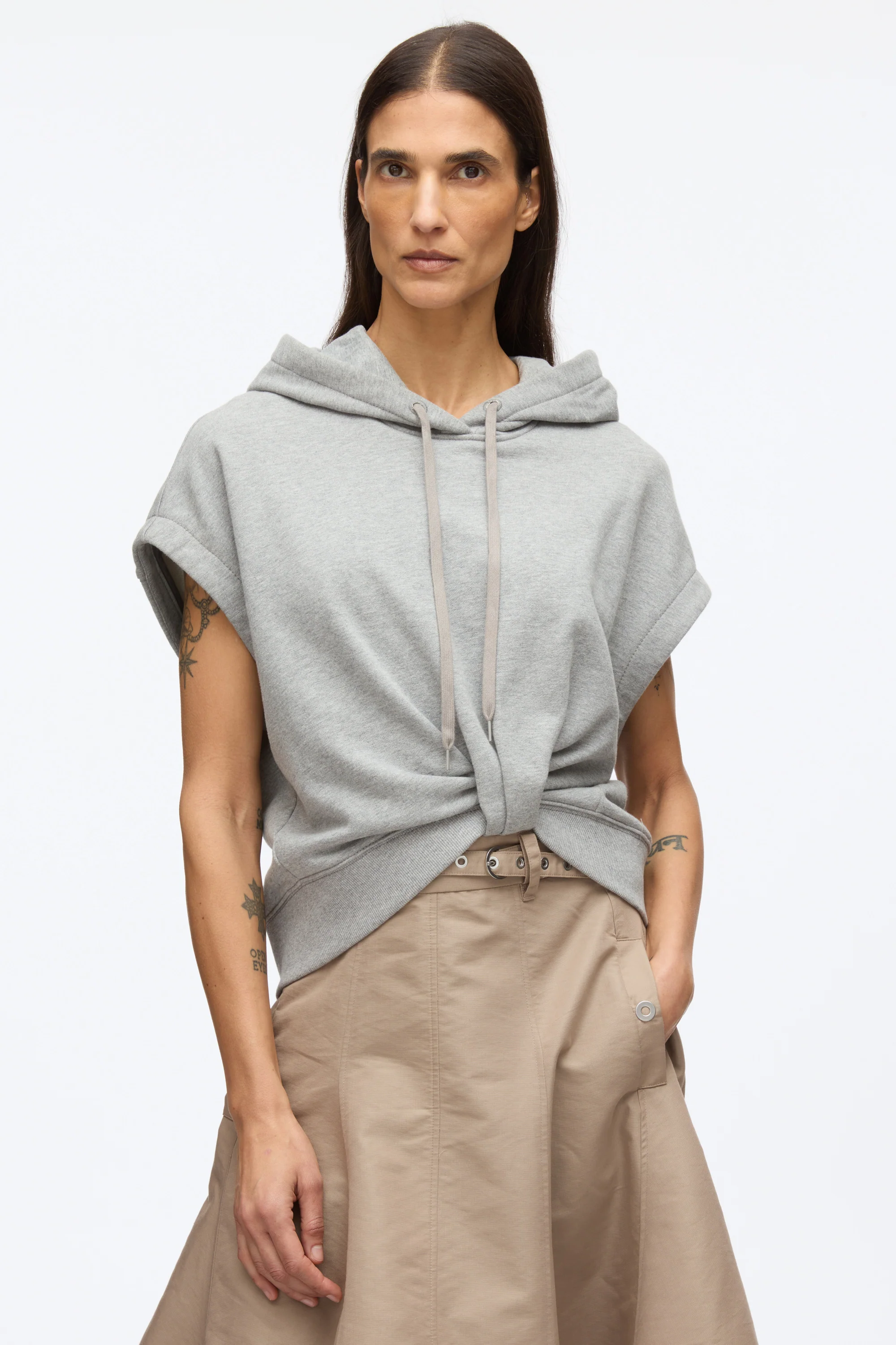 Hoodie Dress with Flounce Skirt - Image 10