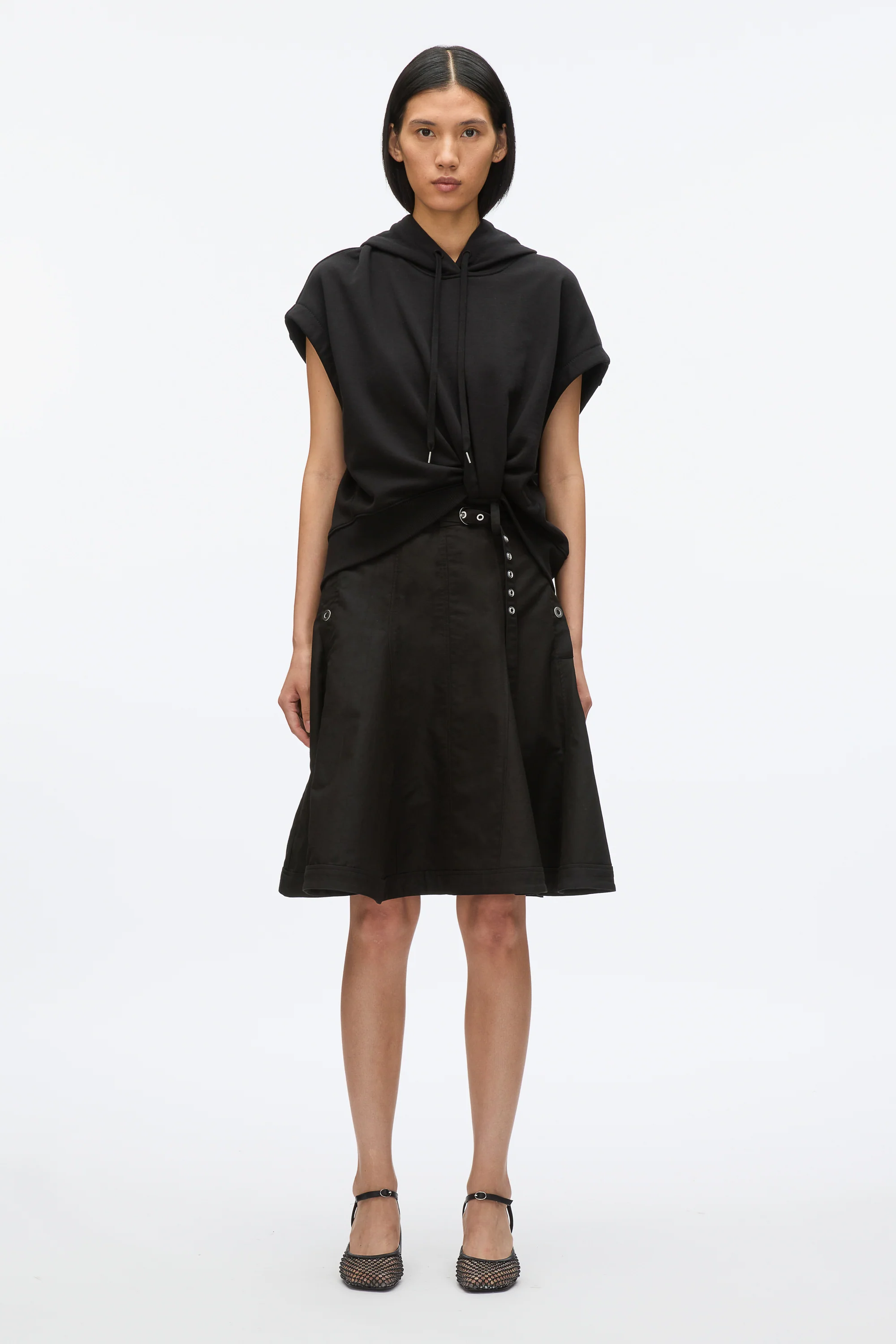 Hoodie Dress with Flounce Skirt - Image 2